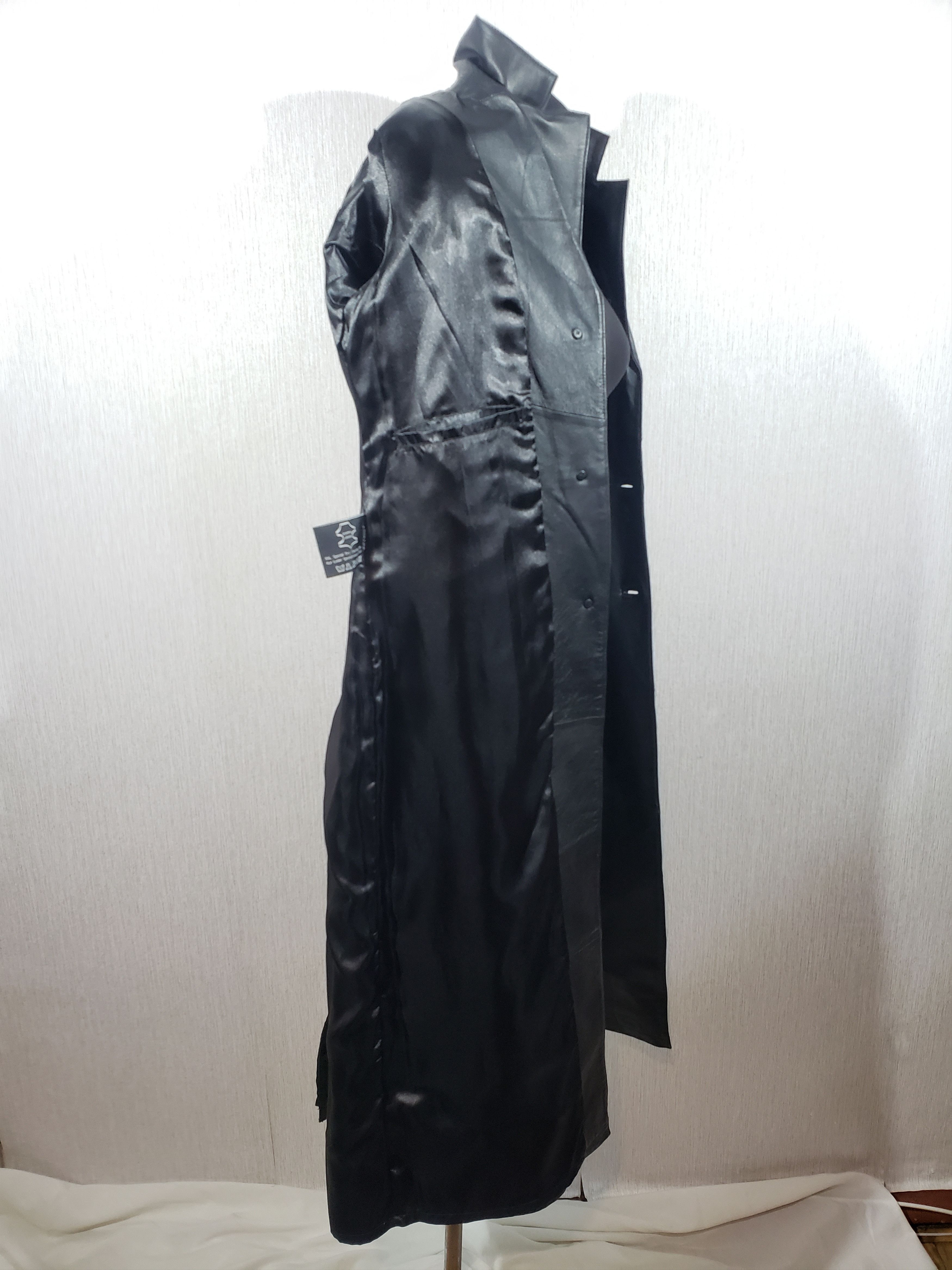 Other Stylish women's long leather jacket. Size L / US 10 / IT 46 - 8 Thumbnail