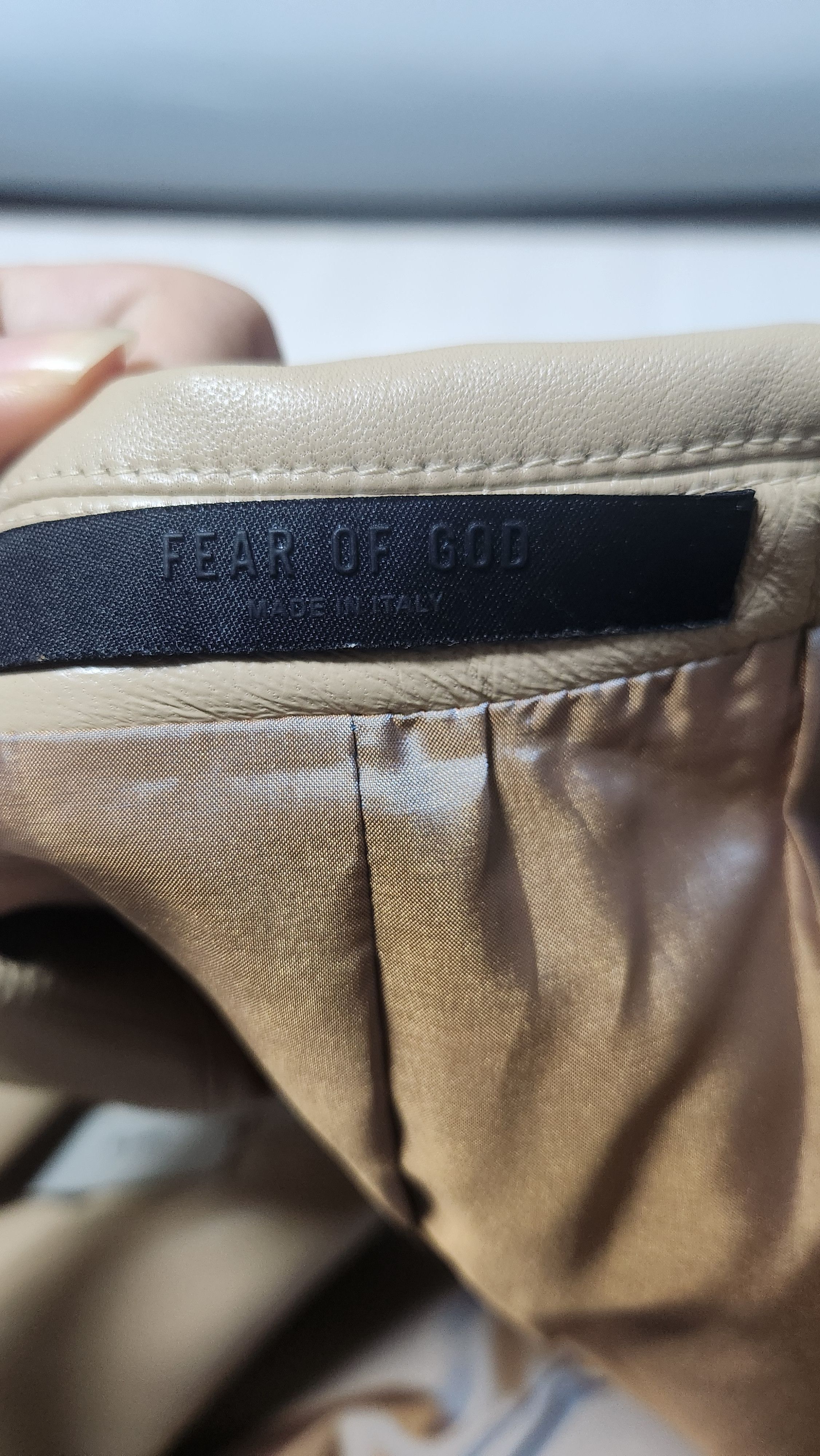 Fear of God fear of god 7th leather blazer tan Size US L / EU 52-54 / 3 - 8 Thumbnail