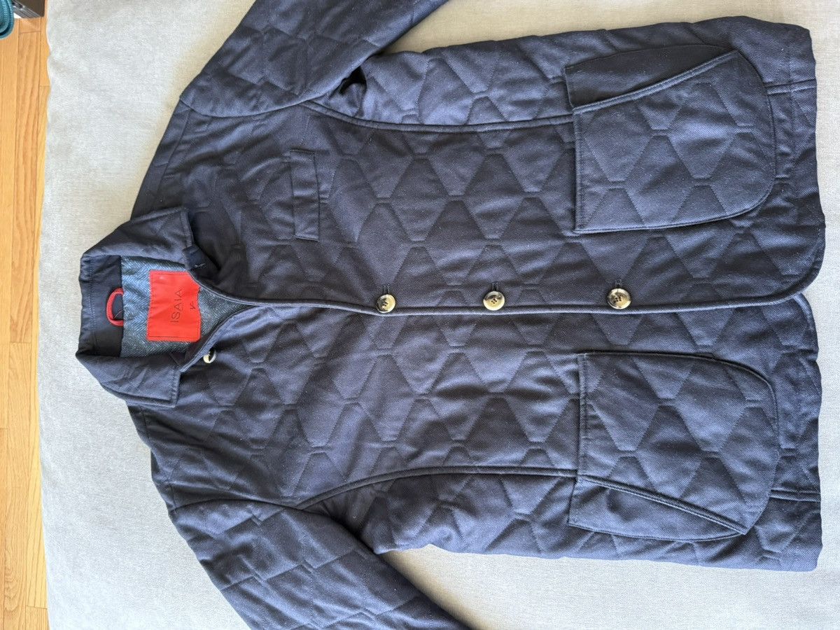 Isaia ISAIA Napoli Quilted Cashmere Shirt Jacket – 100% Cashmere Size US L / EU 52-54 / 3 - 3 Thumbnail