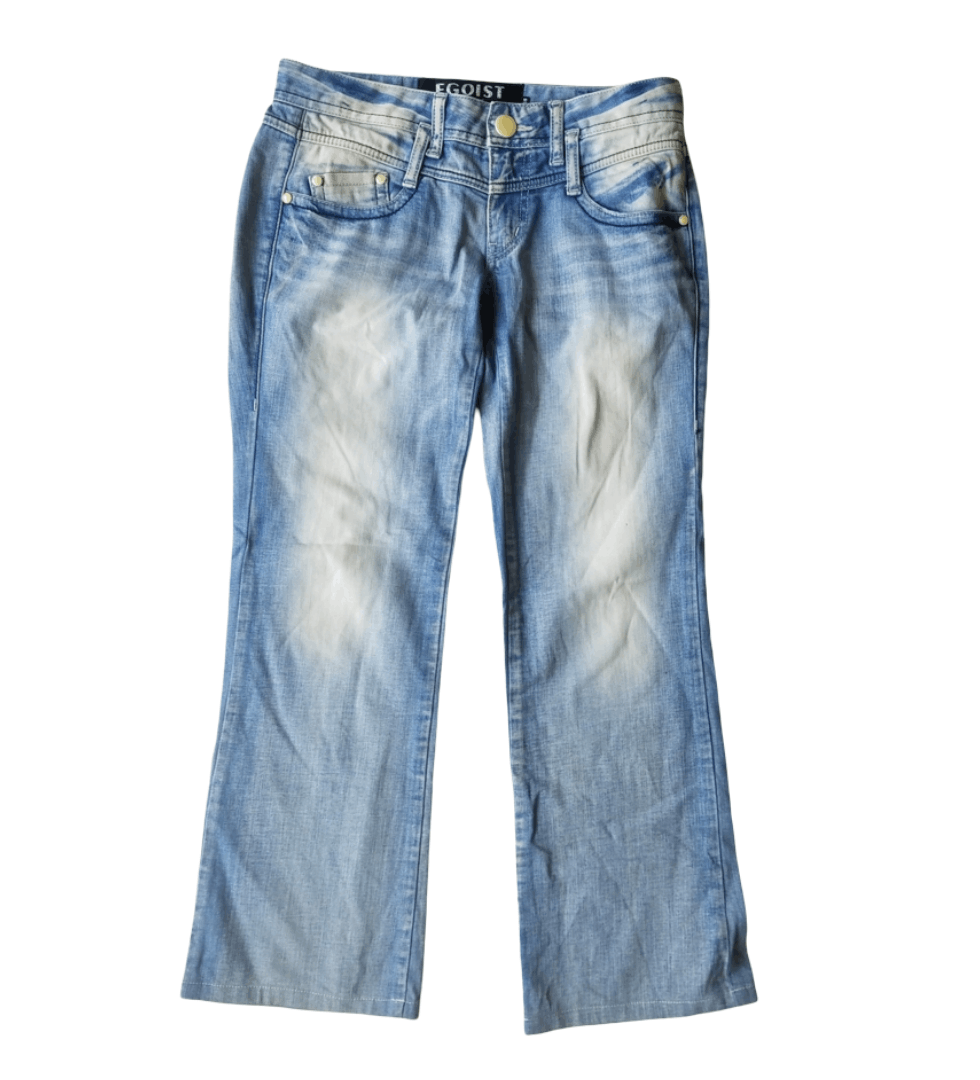 Hysteric Glamour EGOIST Luxury Jeans Rhinestone Embroidered Back Pocket Denim Size 29" - 5 Thumbnail