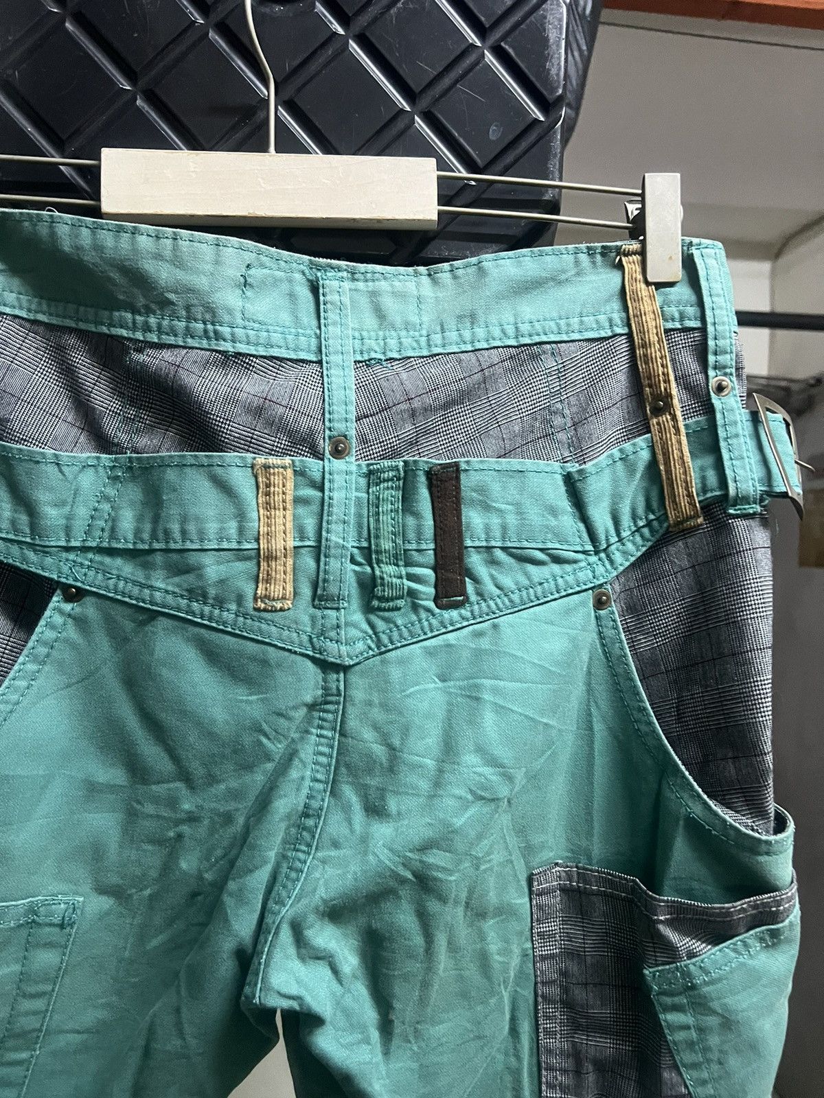Hysteric Glamour × Japanese Brand SICK🔥DOUBLE WAIST BREATHMINT GREEN FADED COTTON PANT Size US 32 / EU 48 - 13 Thumbnail