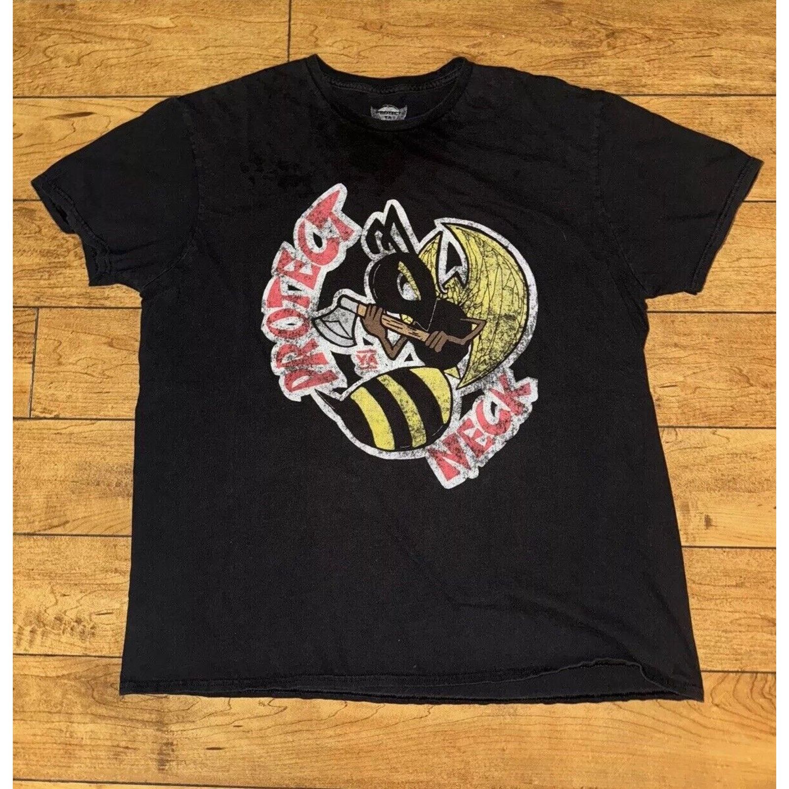 Band Tees × Vintage Wu Tang Clan Protect Ya Neck Records T-Shirt Black L 23x27 Size US L / EU 52-54 / 3 - 1 Thumbnail