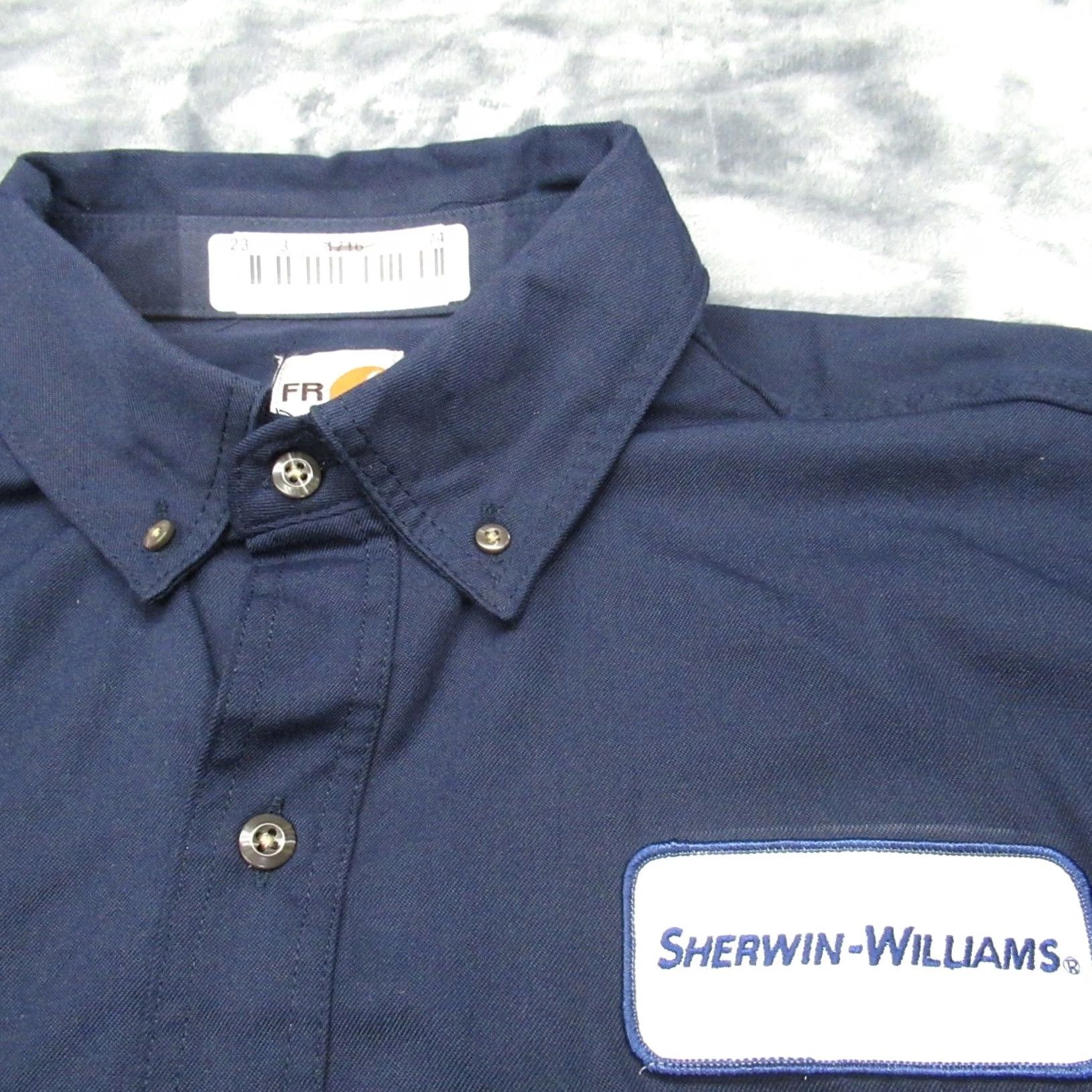 Carhartt VINTAGE Carhartt FR Work Shirt Navy XL Flame Resistant CAT 2 Sherwin Williams LOGO NEW Size US XL / EU 56 / 4 - 5 Thumbnail