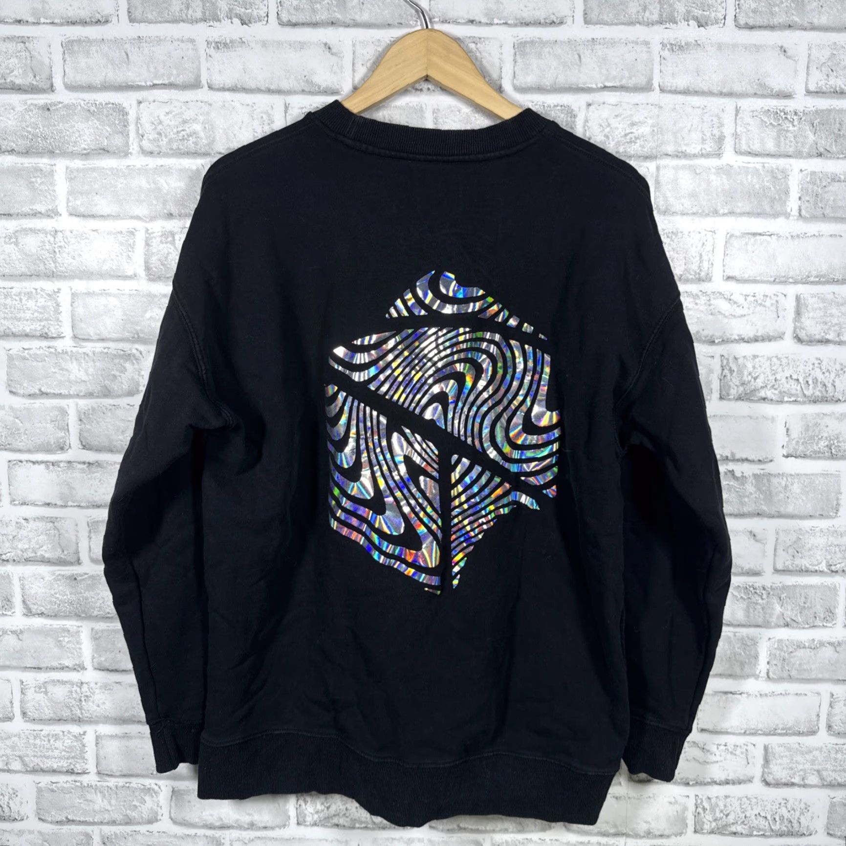 Vintage Block Black Pullover Thick Sweat Shirt Mens Size L Size US L / EU 52-54 / 3 - 4 Thumbnail