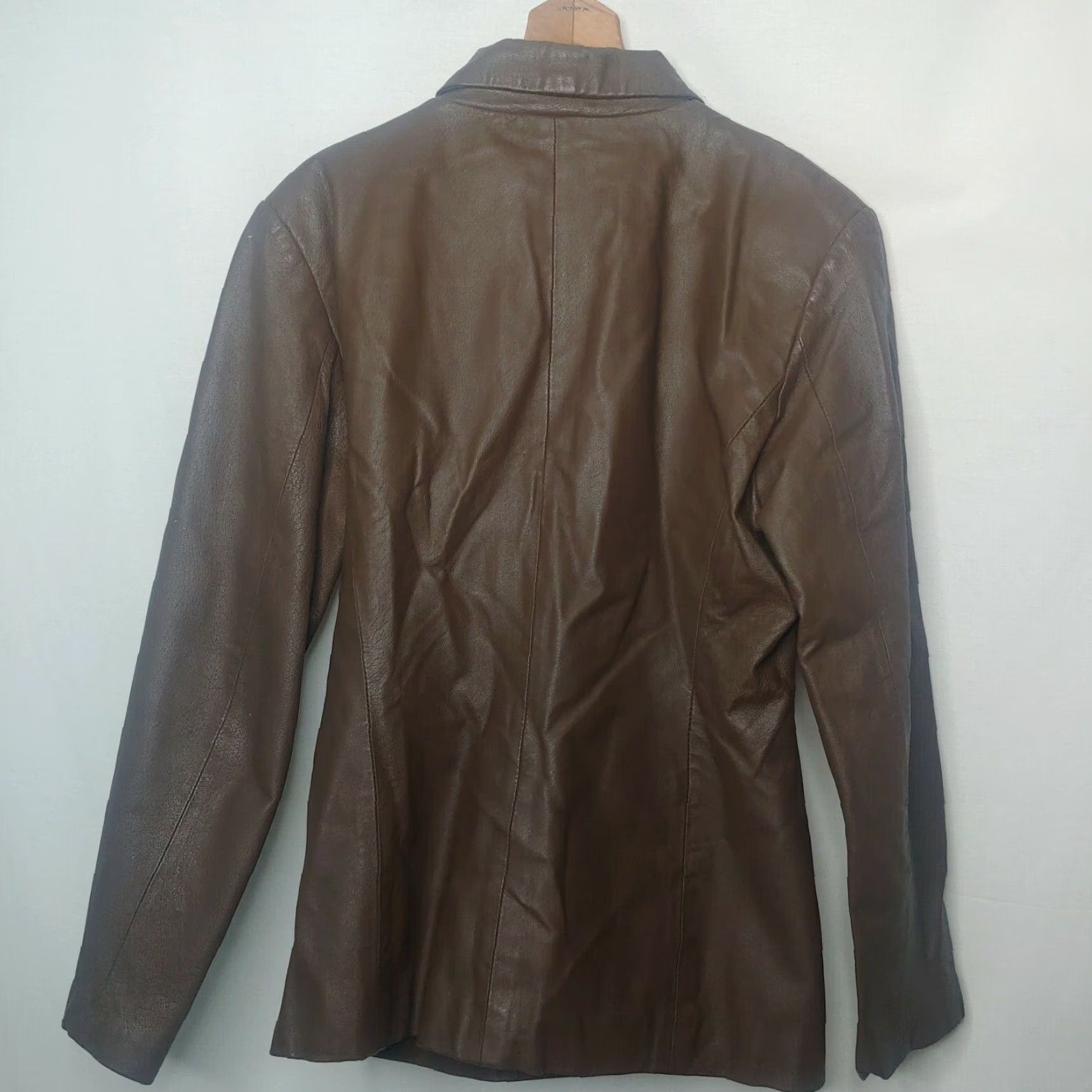 Vintage VINTAGE Forenza Leather Jacket Women - Jacket - L - Brown - 90s Retro, Collared Button-Up, Mid-Length, Dry Clean Only, Casual Wear Size L / US 10 / IT 46 - 4 Thumbnail