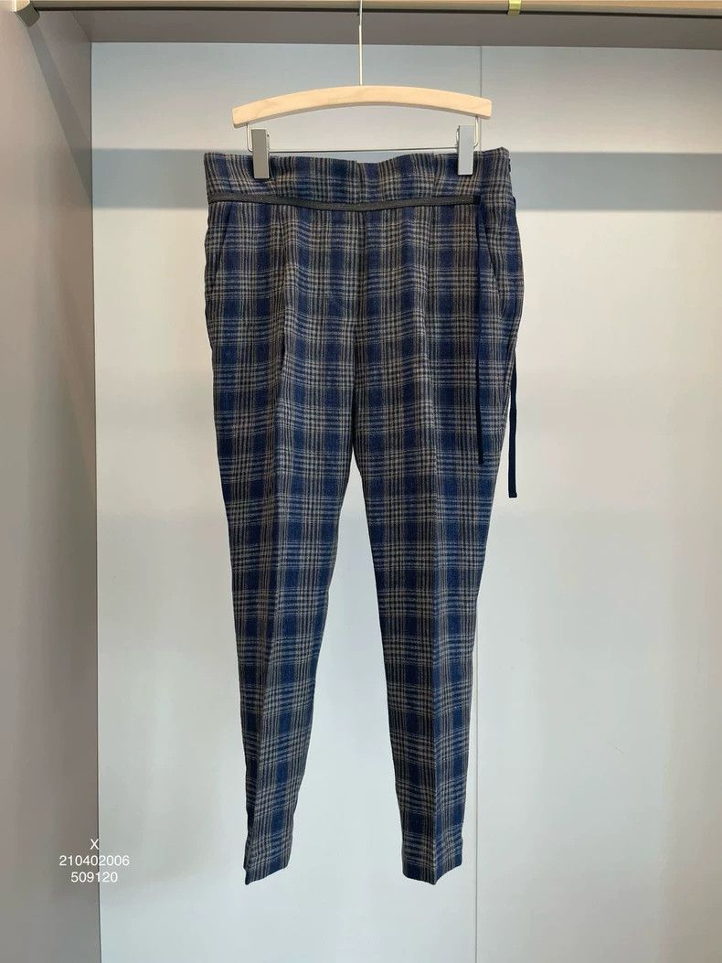 Brunello Cucinelli Brunello Cucinelli Checked Linen Casual Pants - dmc Size US 38 / EU 54 - 1 Thumbnail