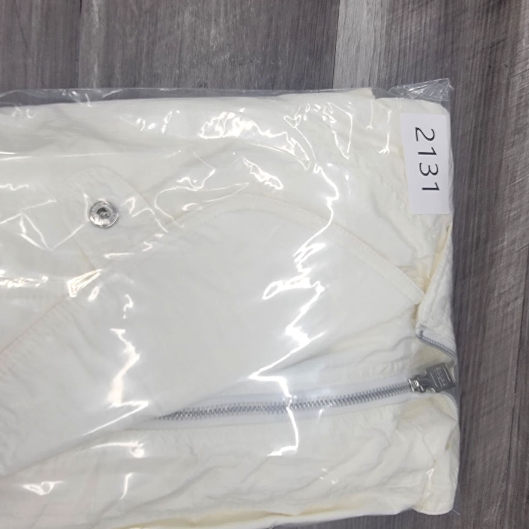 Pelle Pelle Otello Pelle jacket Womens Medium Vintage 80s Windbreaker White Geometric Zip Full Zip Lined Contemporaries? Size M / US 6-8 / IT 42-44 - 7 Thumbnail