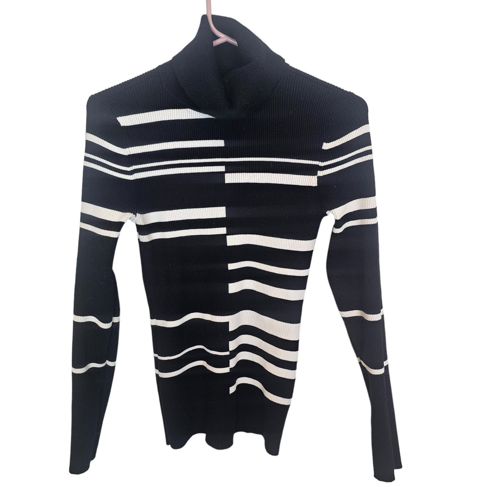 White House Black Market White House Black Market Turtleneck Sweater Size M Striped Size M / US 6-8 / IT 42-44 - 1 Thumbnail