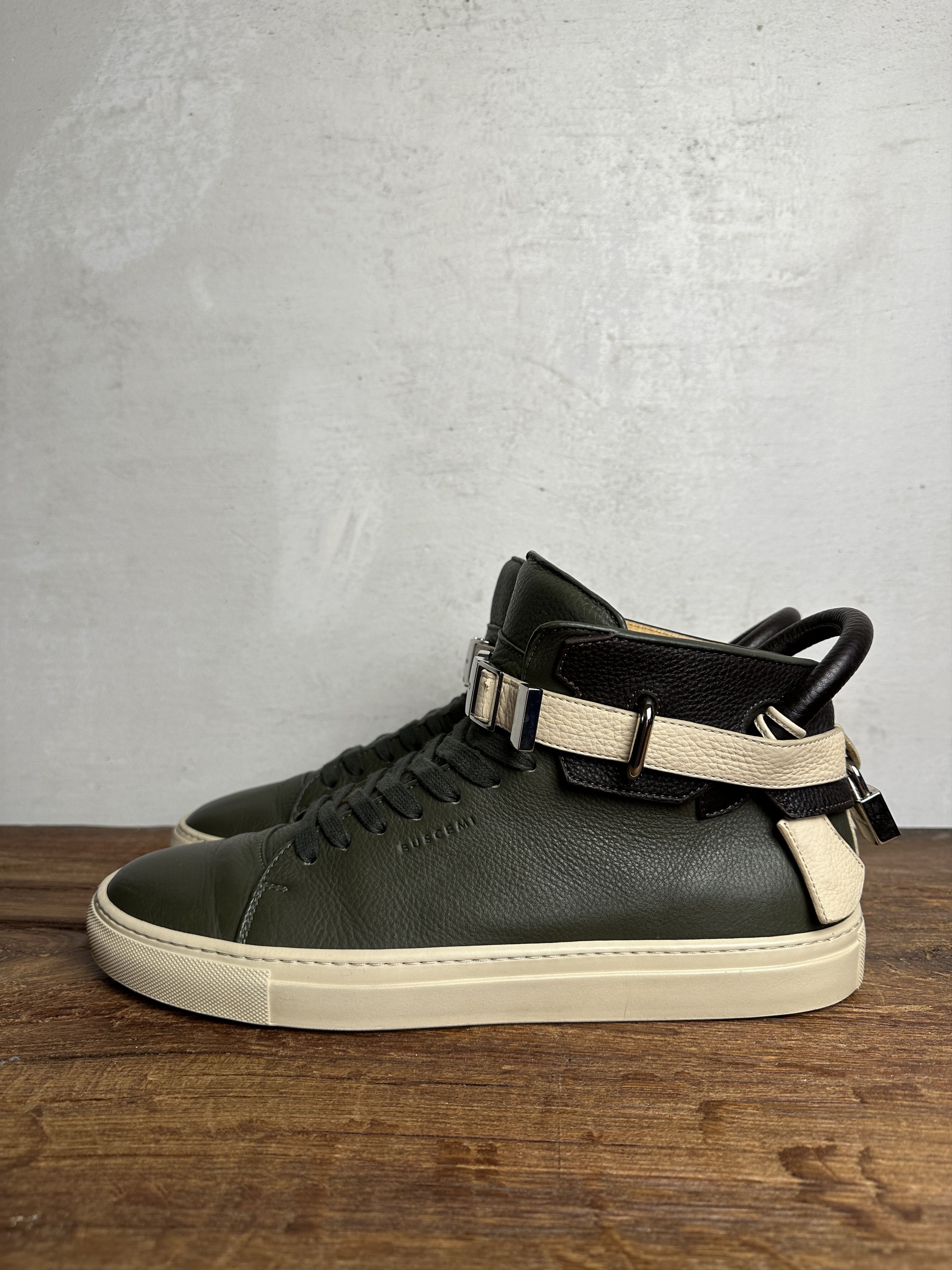 Buscemi BUSCEMI 100MM Alce High Top Sneakers Trio Leather Size US 12 / EU 45 - 2 Thumbnail