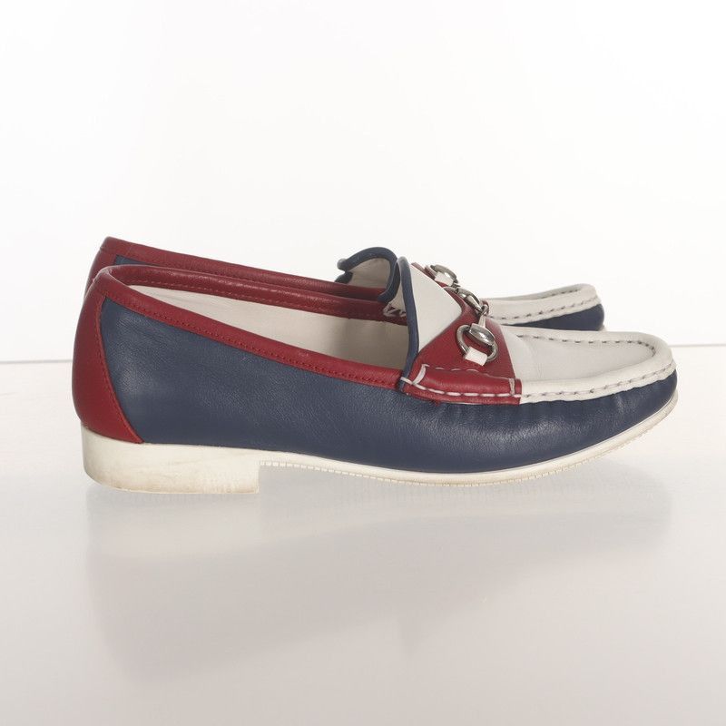 Gucci Gucci Round Toe Metal Buckle Loafers - Size US 5 / EU 37 - 3 Thumbnail