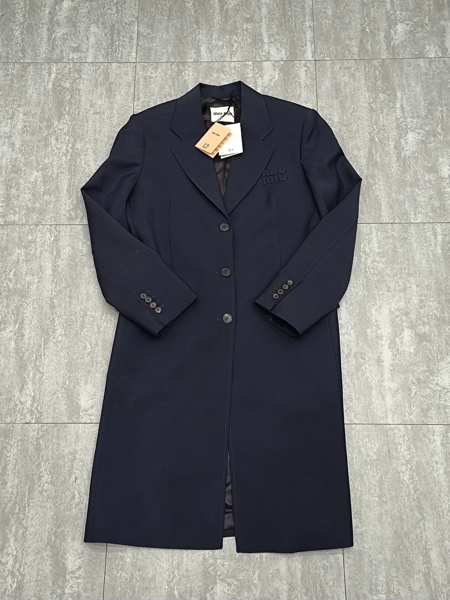 Miu Miu Miu Miu Wool Blue Coat S Women Size S / US 4 / IT 40 - 1 Thumbnail