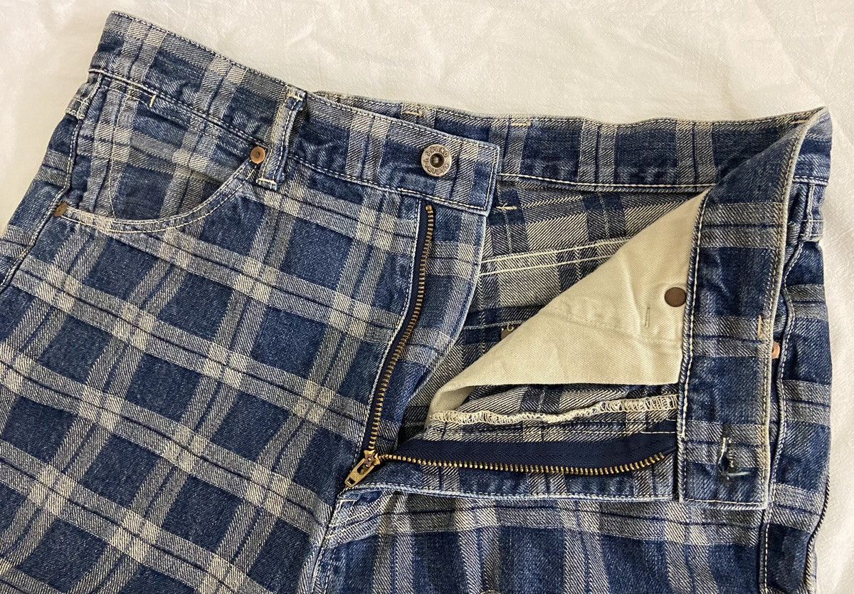 Kapital KAPITAL weathering plaid Cropped denim pants Size US 33 - 9 Thumbnail