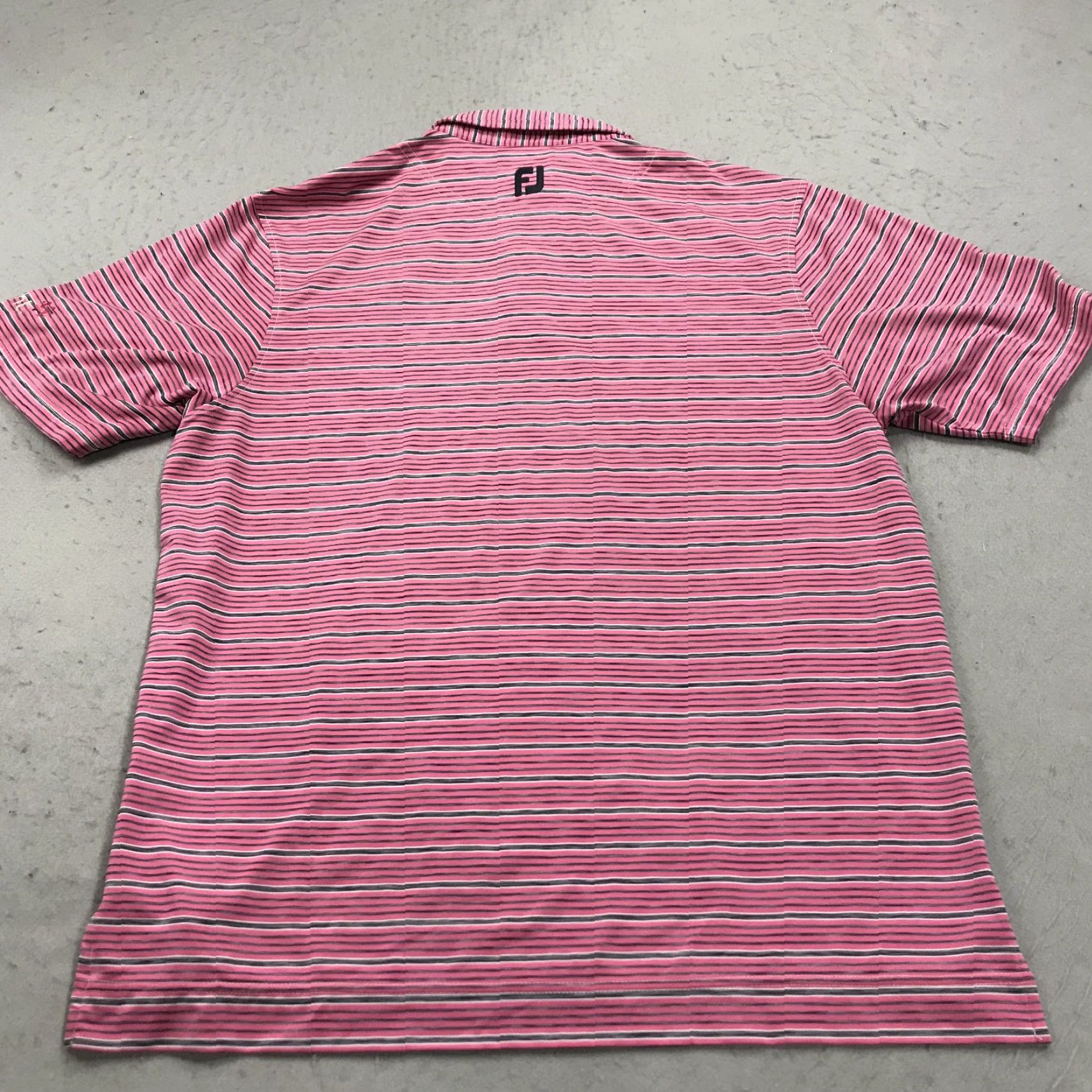 Footjoy FootJoy Polo Shirt Mens Large Pink Striped Logo Golf Shirt Size US L / EU 52-54 / 3 - 5 Thumbnail