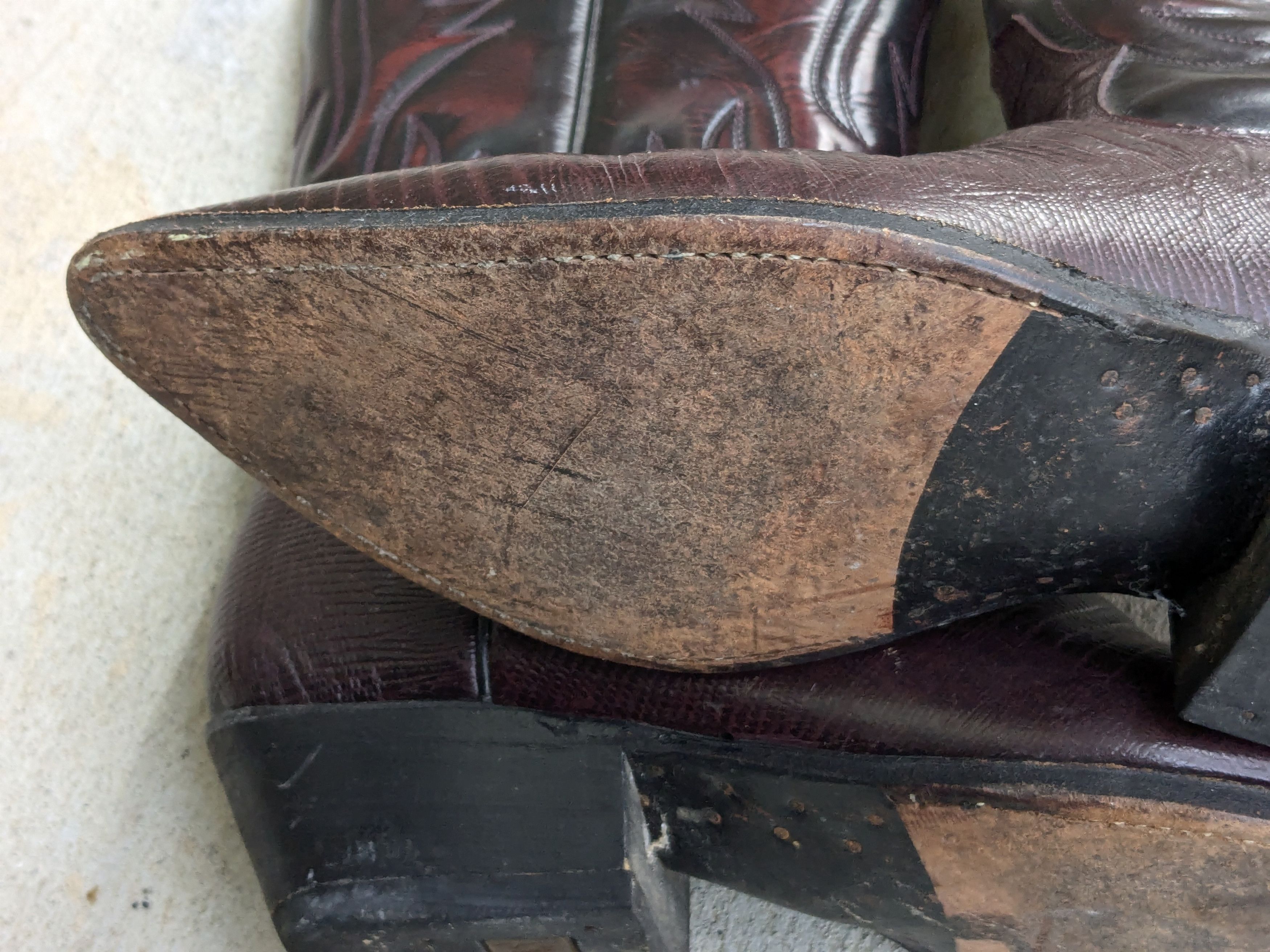 Genuine Leather Cuevas Boots Burgundy Faux Leather Mexico Size US 9.5 / EU 42-43 - 13 Thumbnail