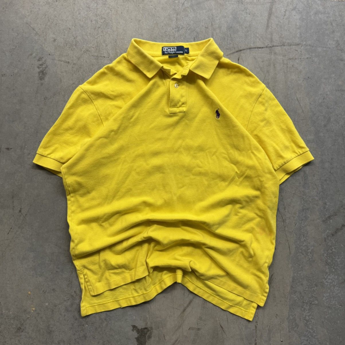 Polo Ralph Lauren Vintage 90s Y2K Polo Ralph Lauren Yellow Polo Shirt Large Size US L / EU 52-54 / 3 - 1 Thumbnail