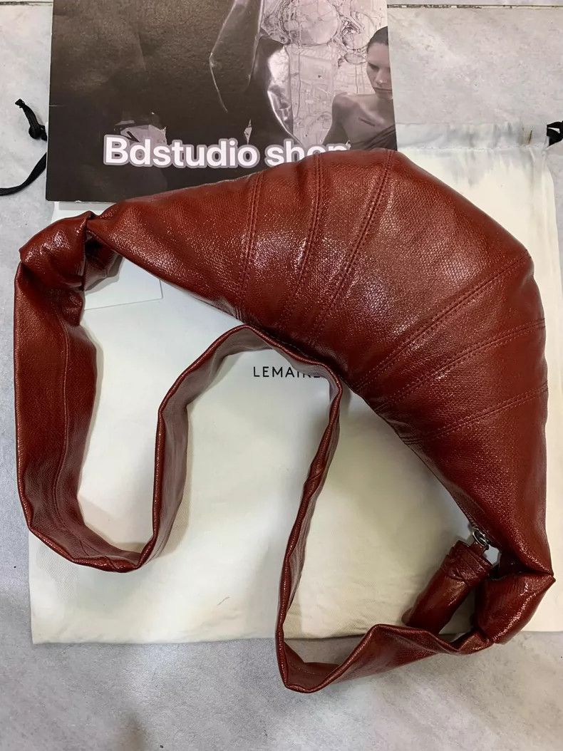 Lemaire Lemaire Brick Red Coated Horn Bag Size ONE SIZE - 2 Thumbnail