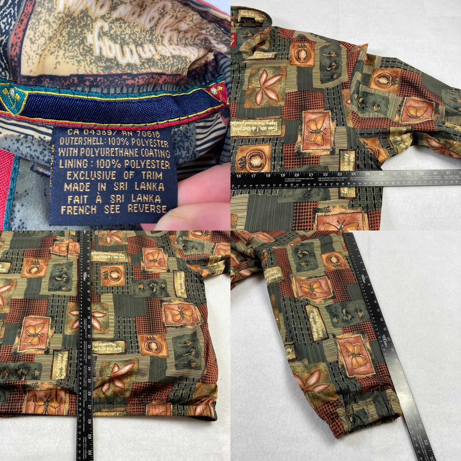 Vintage Sunice Golf Jacket Women's L Pullover Windbreaker Nature Pattern Snap Button Green Floral Leaves Casual Boyfriend Regular Size L Womens Size L / US 10 / IT 46 - 8 Thumbnail