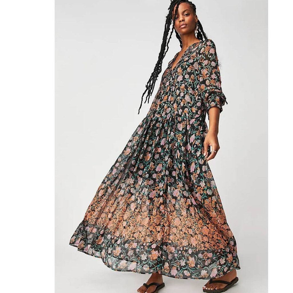 Free People New Free People See It Through Dress $168 X-SMALL Black Size XS / US 0-2 / IT 36-38 - 2 Thumbnail
