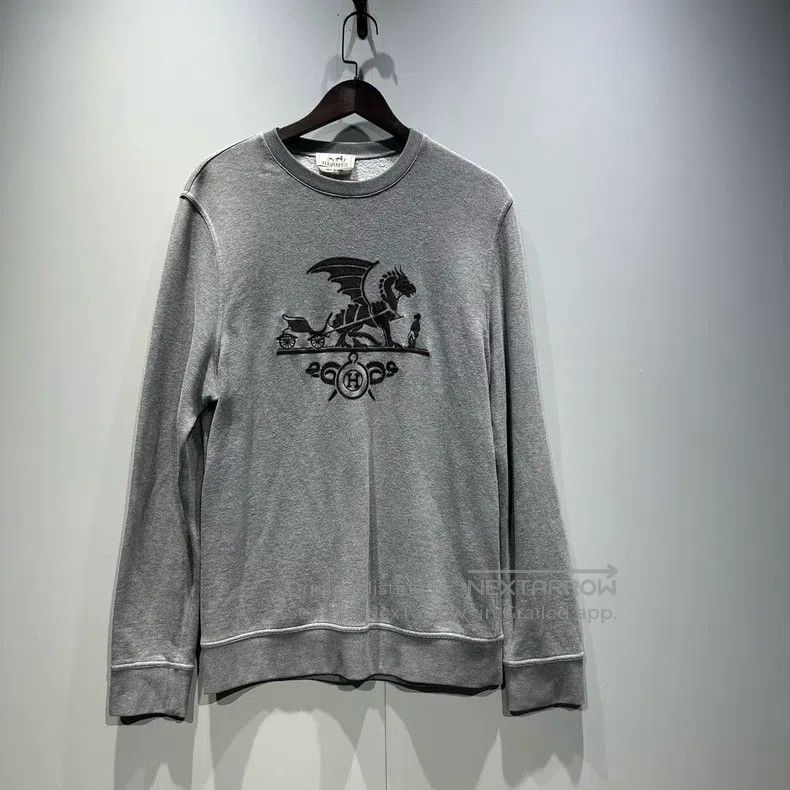 Hermes Hermes Leather Flying Horse Pullover Hoodie Size US XL / EU 56 / 4 - 1 Thumbnail