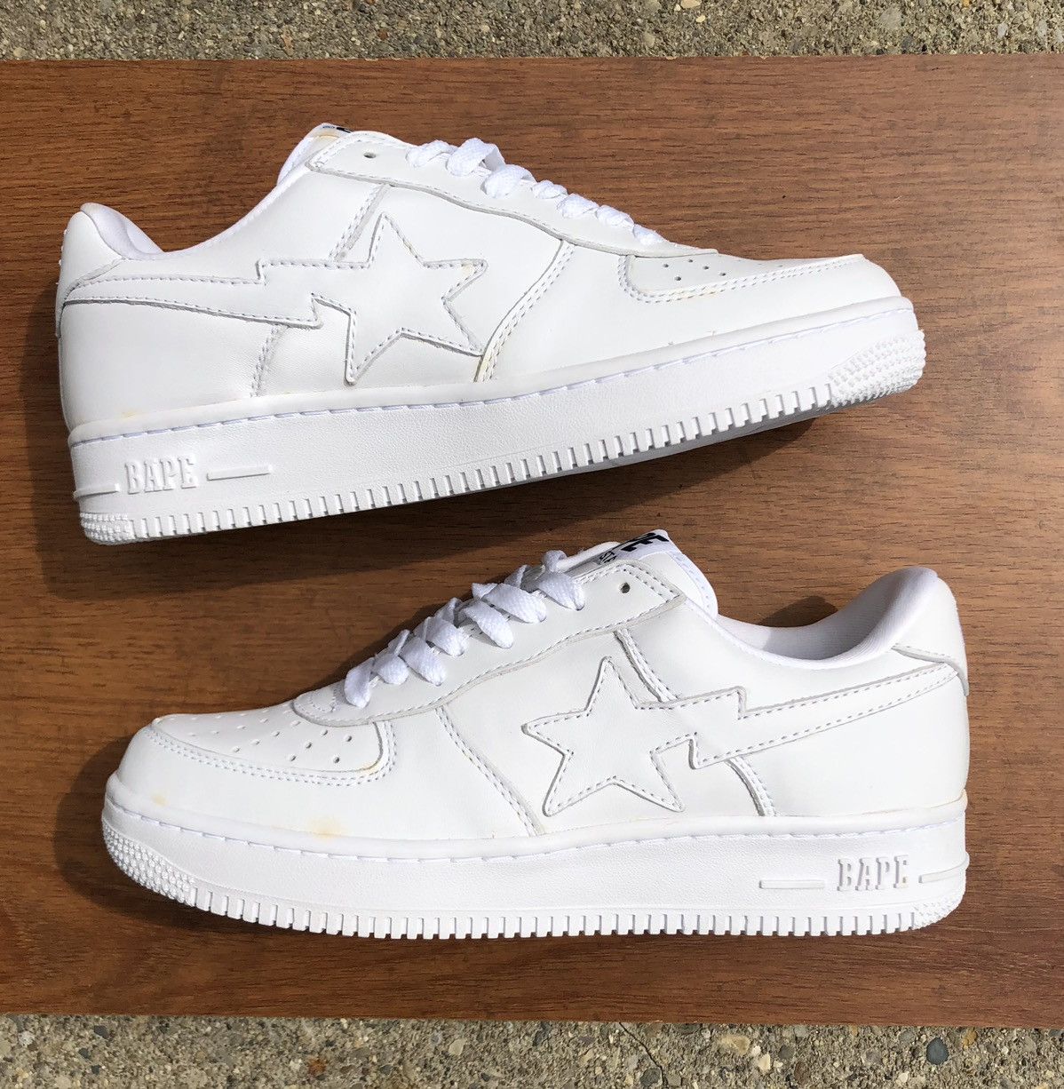 image of Og 2009 All White Bapesta Shoes, Men's (Size 9.5)