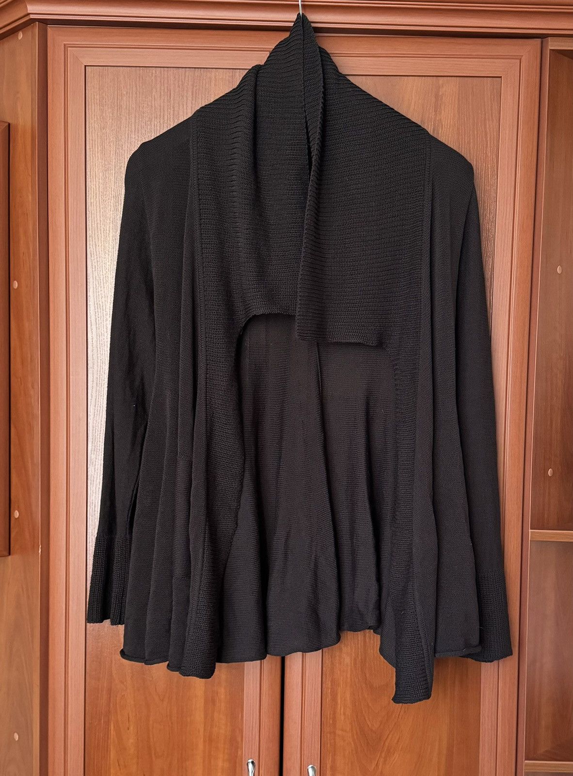 Vintage × hannes roether Hannes Roether XL brown knitwear cape poncho cardigan sweate Size XL / US 12-14 / IT 48-50 - 18 Thumbnail
