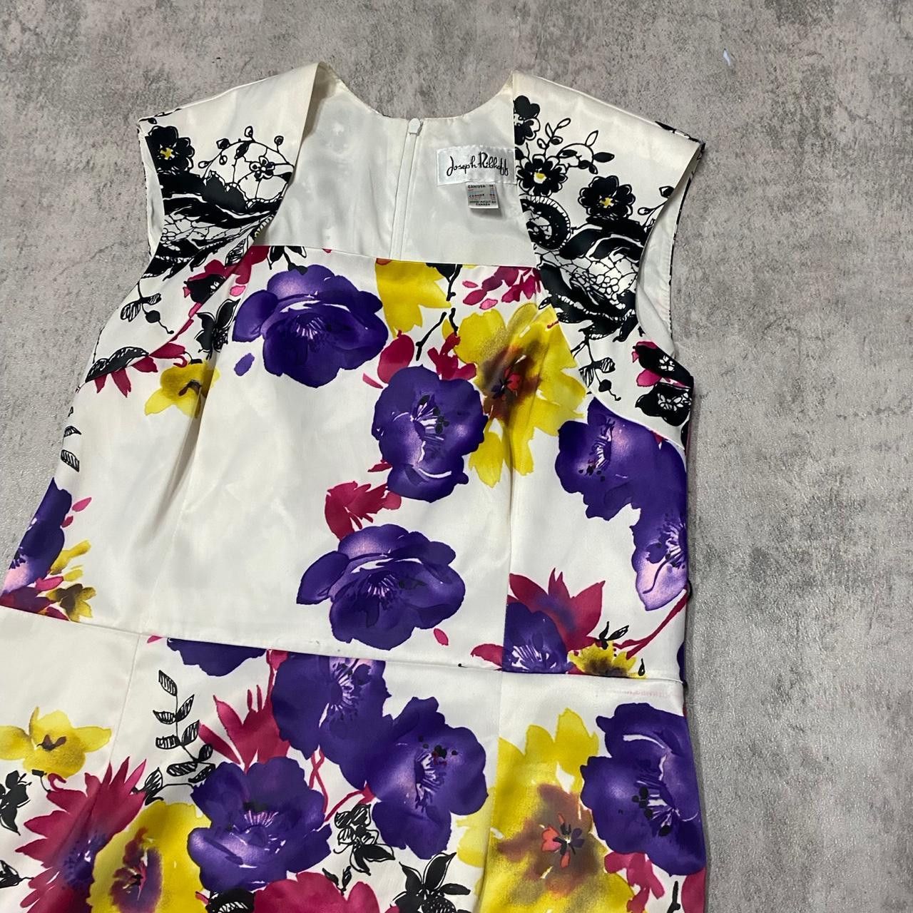 Other White and purple floral midi dress with a touch of glamour Size ONE SIZE - 2 Thumbnail