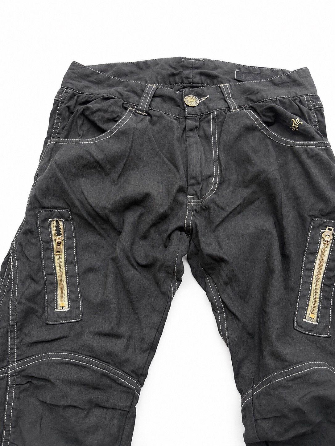 Japanese Brand Cook Lace up flare cargo pants Size US 30 / EU 46 - 5 Thumbnail