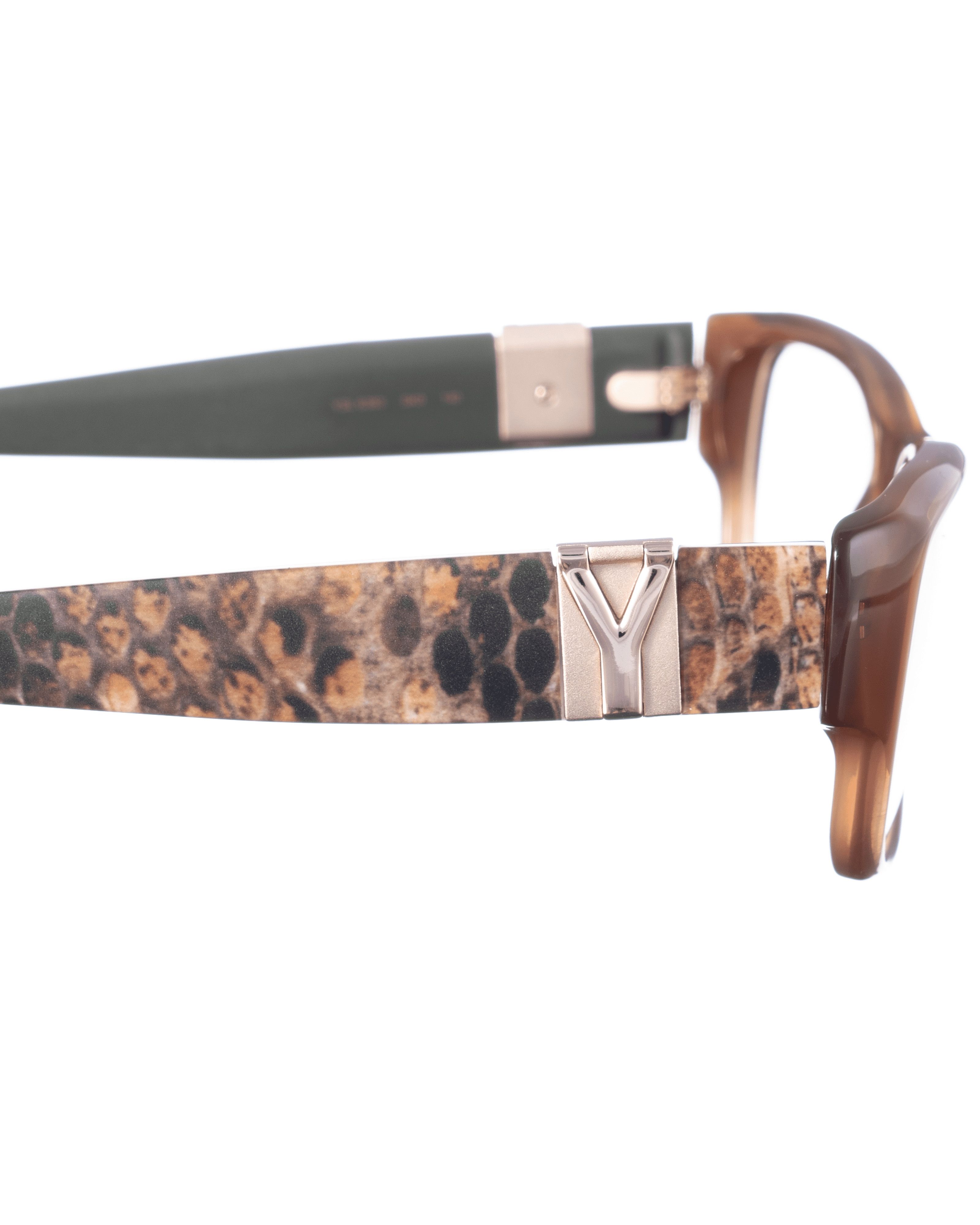Saint Laurent Paris Yves Saint Laurent 00s Snake Skin Plastic Glasses Size ONE SIZE - 3 Thumbnail
