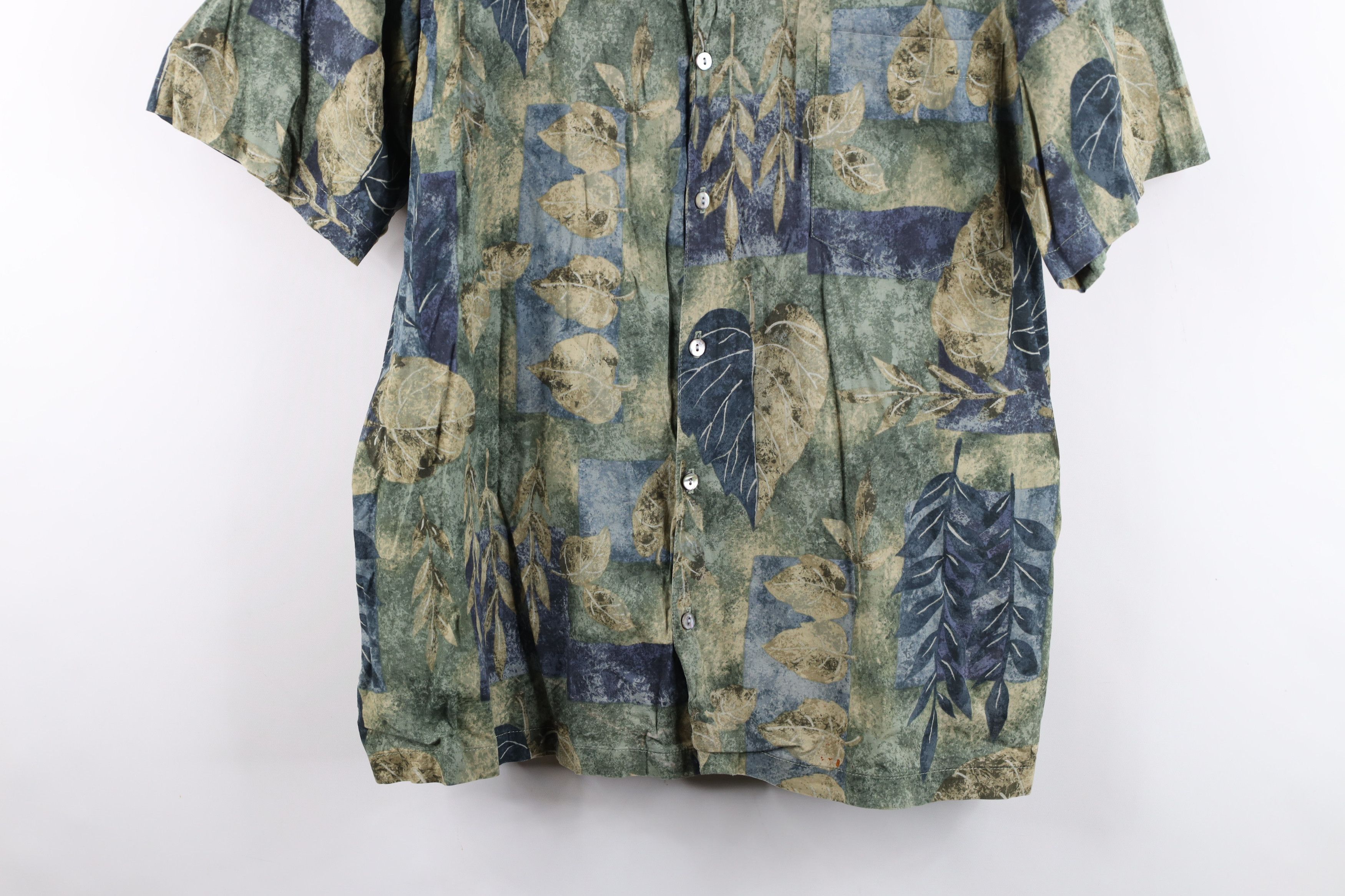 Vintage Vintage 90s Y2K Streetwear Leaf Luau Hawaiian Button Shirt Size US XL / EU 56 / 4 - 3 Thumbnail