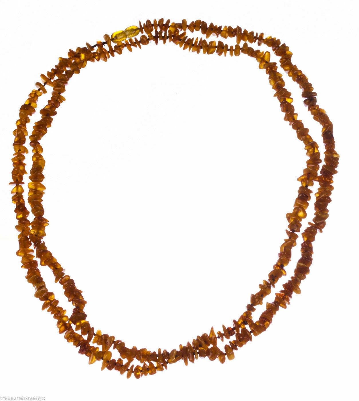 Designer Baltic Amber Chip Bead Flapper Necklace Size ONE SIZE - 2 Thumbnail