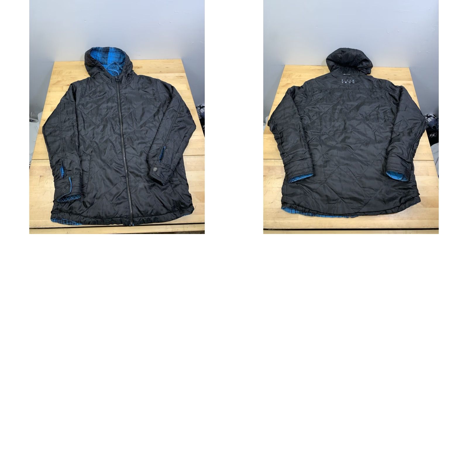 Billabong Billabong Jacket Mens S Plaid Reversible Hooded Full Zip Pockets Casual Blue Windbreaker Size US S / EU 44-46 / 1 - 8 Thumbnail