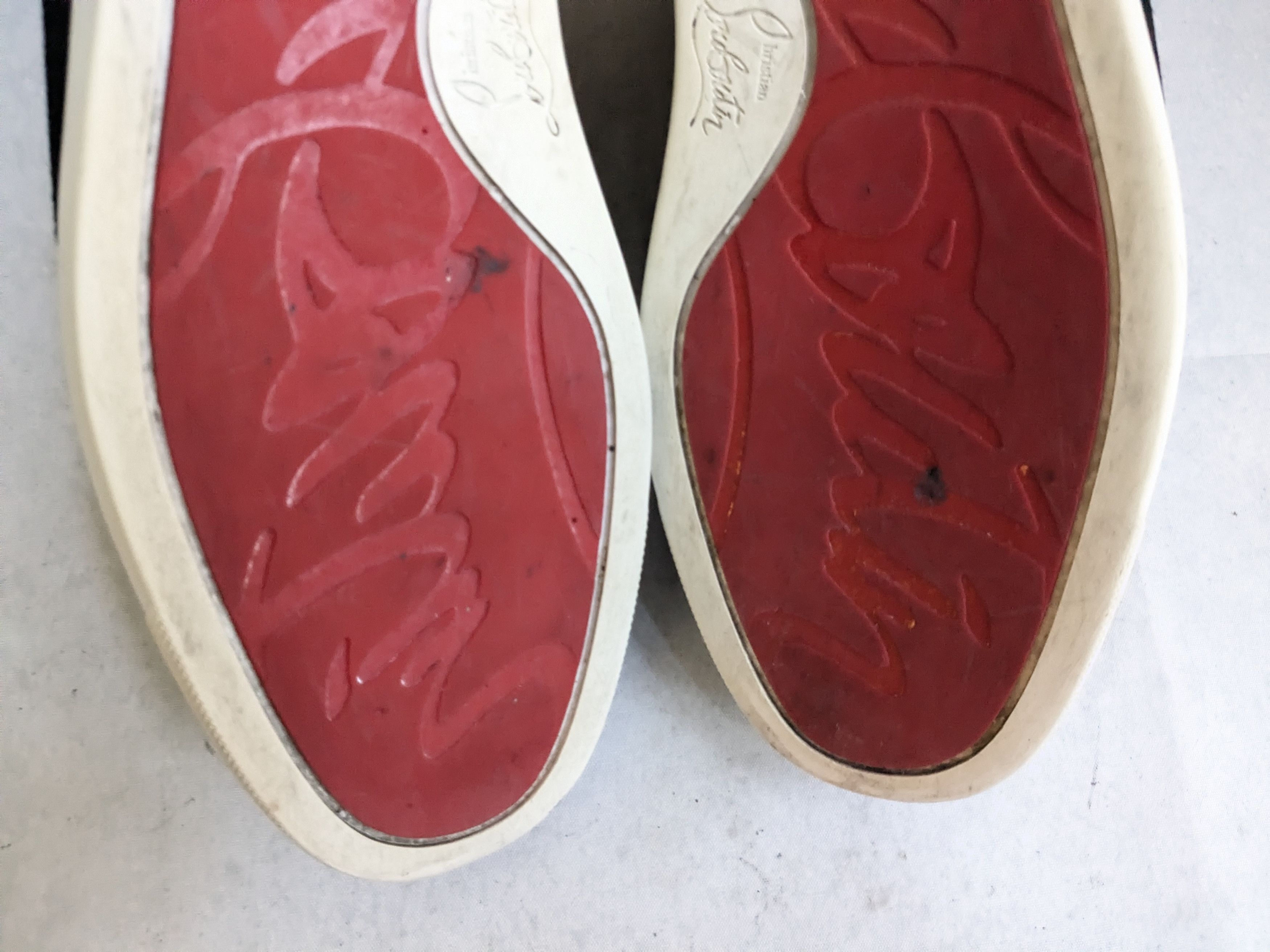 Christian Louboutin Christian Louboutin High Top Sneakers 9 42 Black Red Spikes Size US 9 / EU 42 - 20 Thumbnail