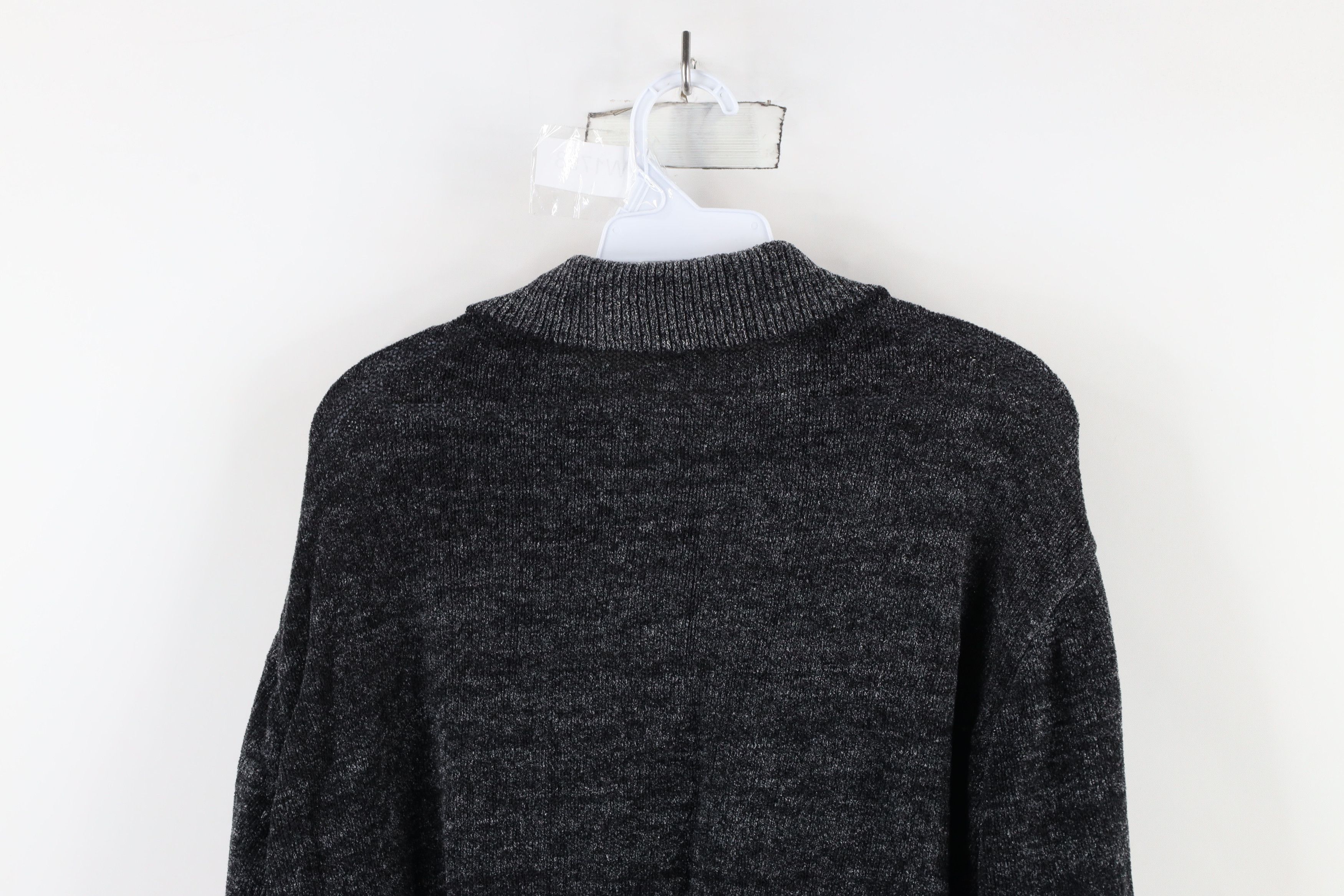 Vintage Vintage 90s Streetwear Fleece Collared Pullover Sweater Gray Size US L / EU 52-54 / 3 - 10 Thumbnail