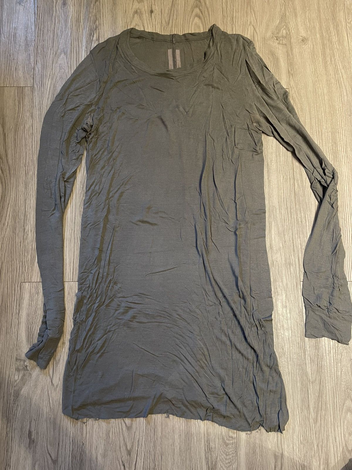 Rick Owens Drkshdw Rick Owens Under Layer Long Sleeve Tee (Gray) Size US XL / EU 56 / 4 - 1 Thumbnail