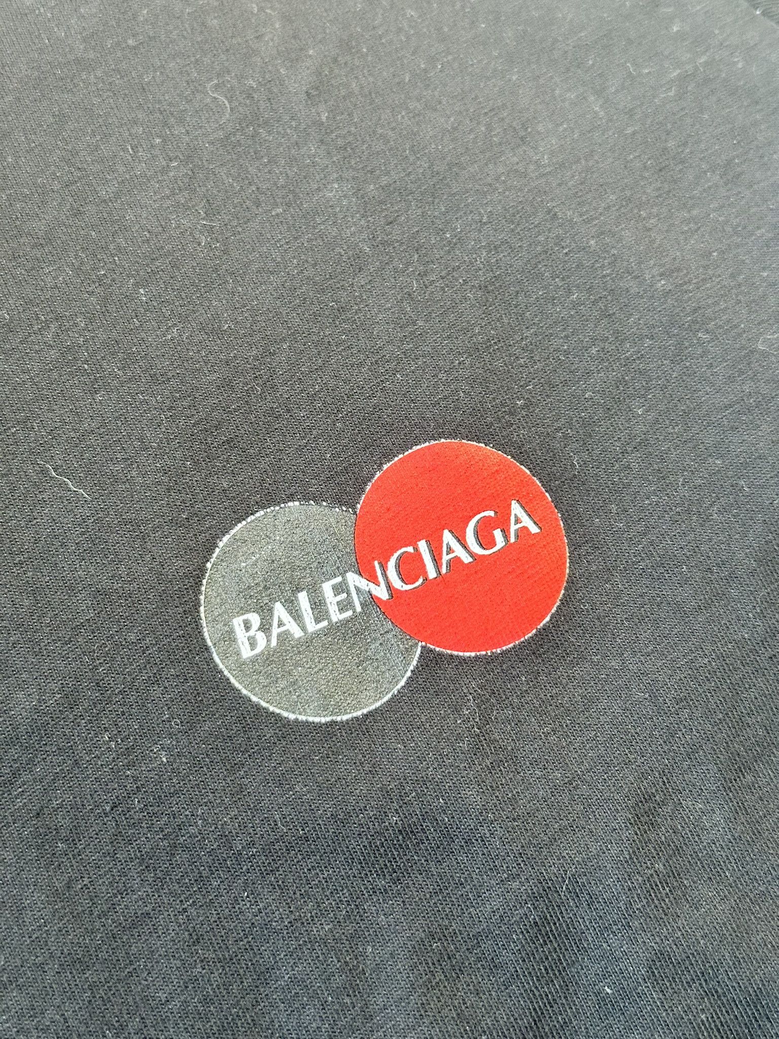 Balenciaga Balenciaga T-Shirt Mastercard Back Logo Print Black Size M / US 6-8 / IT 42-44 - 5 Thumbnail