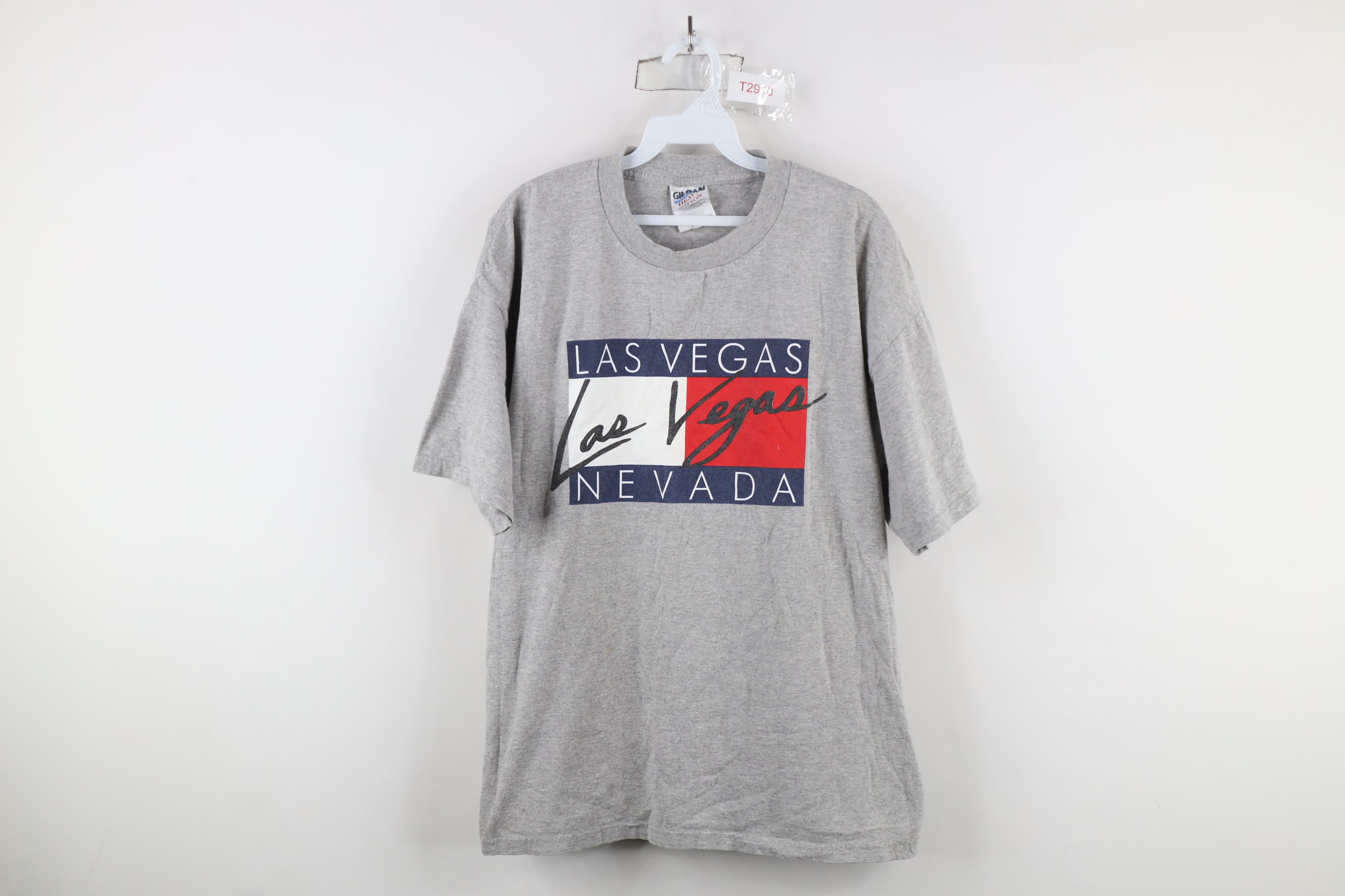 Vintage Vintage 90s Streetwear Las Vegas Flag Short Sleeve T-Shirt Size US L / EU 52-54 / 3 - 1 Thumbnail
