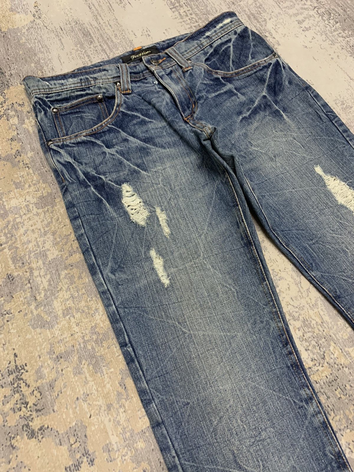 If Six Was Nine Archive Japanese Place Plan Attack Violence Flare Jeans Y2K Size US 30 / EU 46 - 3 Thumbnail