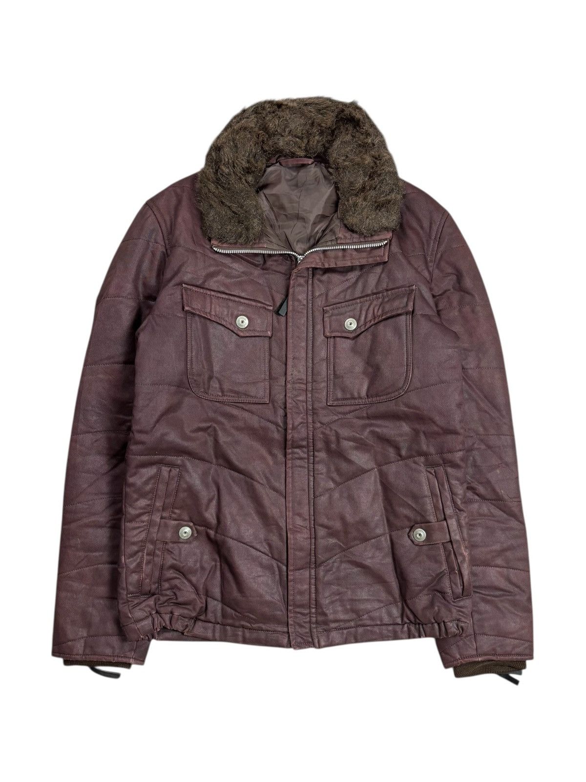 Tornado Mart Tornado Mart Fur Collared Red Jacket | Grailed