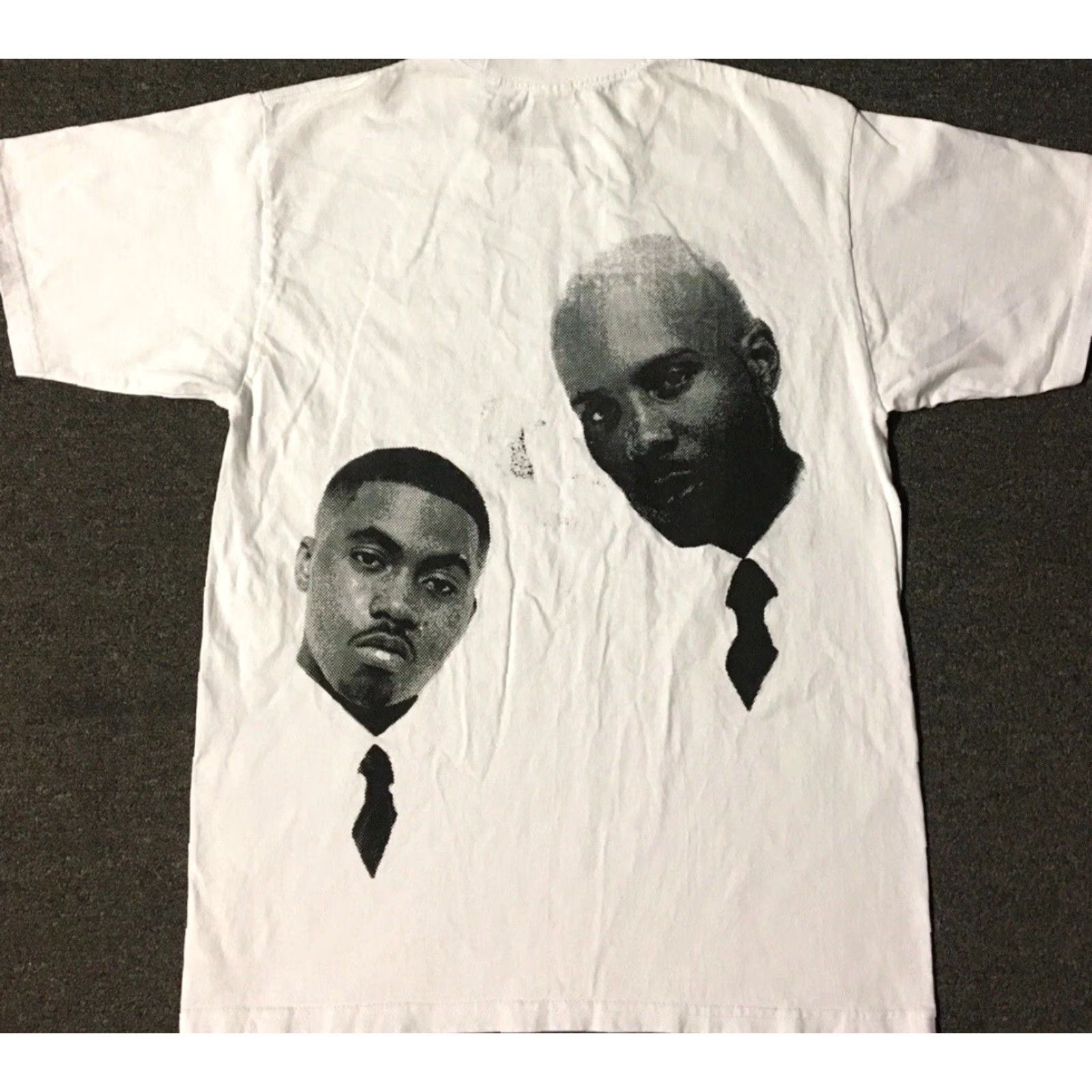 Bell VINTAGE Dont Be An Opp Belly DMX Nas All Over Print Shirt L White Hip Hop 80s 90s Grunge USA NYC Rap Tee Mens Shirt L Size US L / EU 52-54 / 3 - 2 Thumbnail