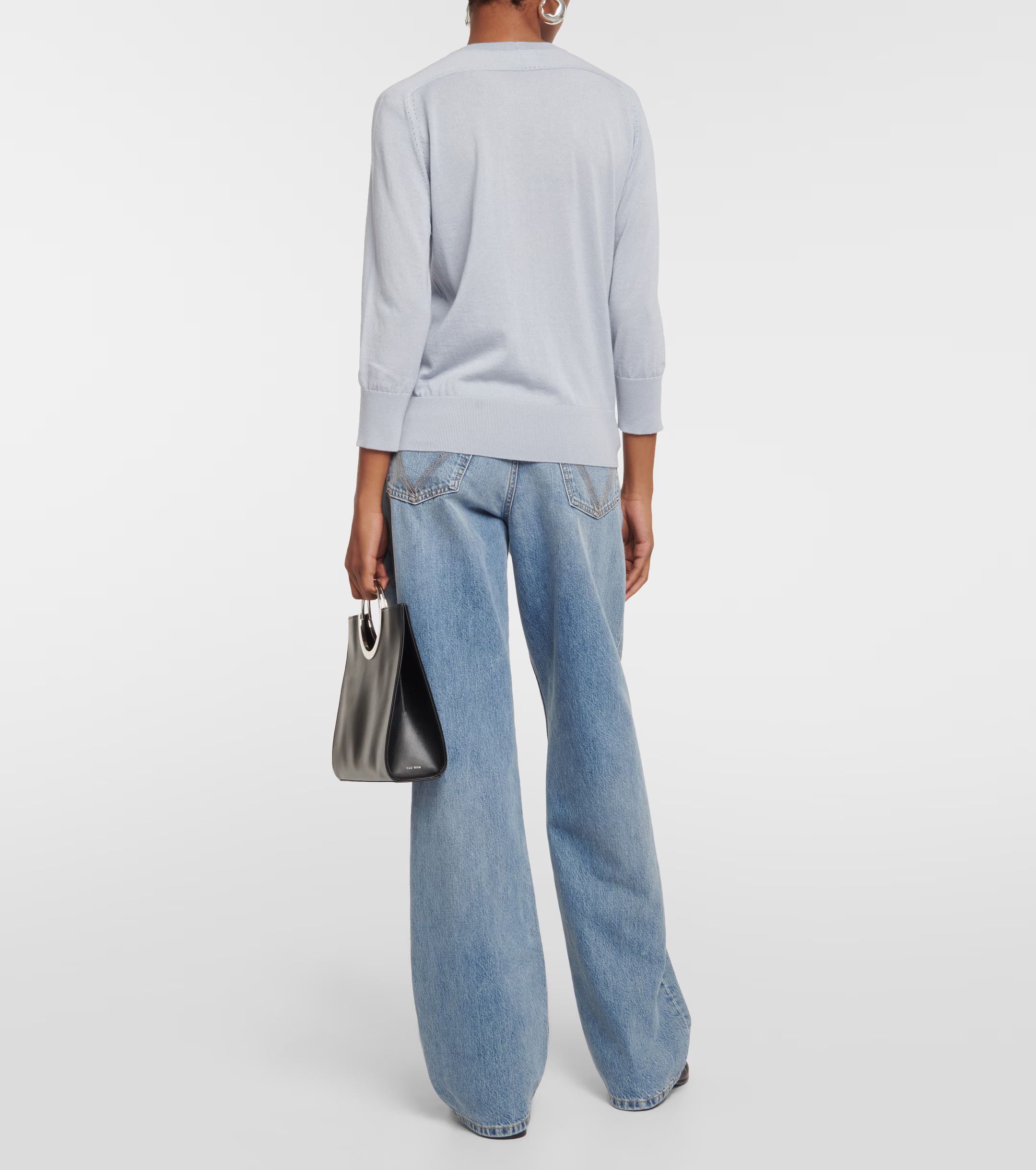 Loro Piana o1w1db10724 Piuma Crew Neck Sweater in Grey Size XXL / US 16-18 / IT 52-54 - 2 Thumbnail