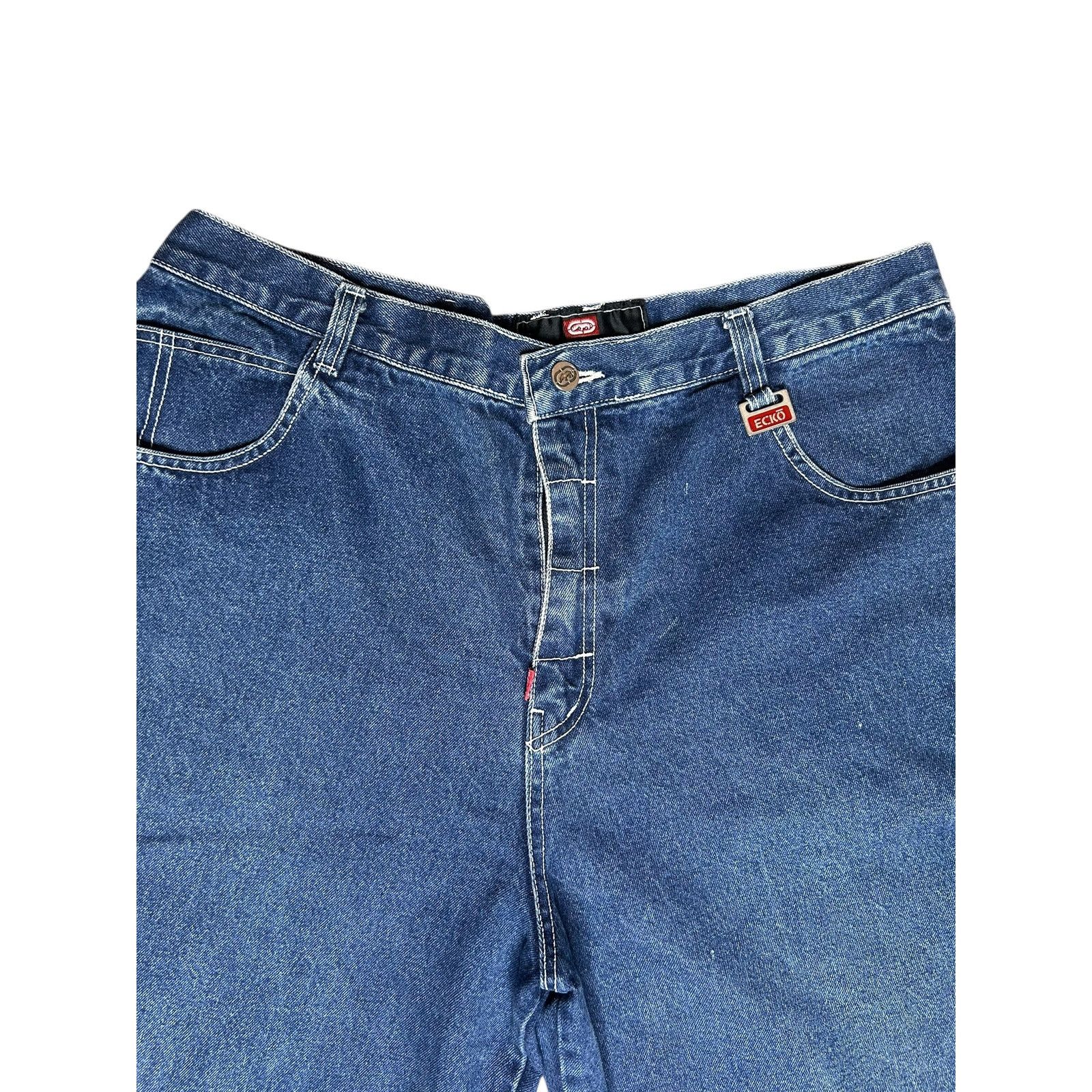 Ecko Unltd. × Vintage Vintage Y2k Ecko Unltd Carpenter Denim Jean Shorts Size US 38 / EU 54 - 3 Thumbnail