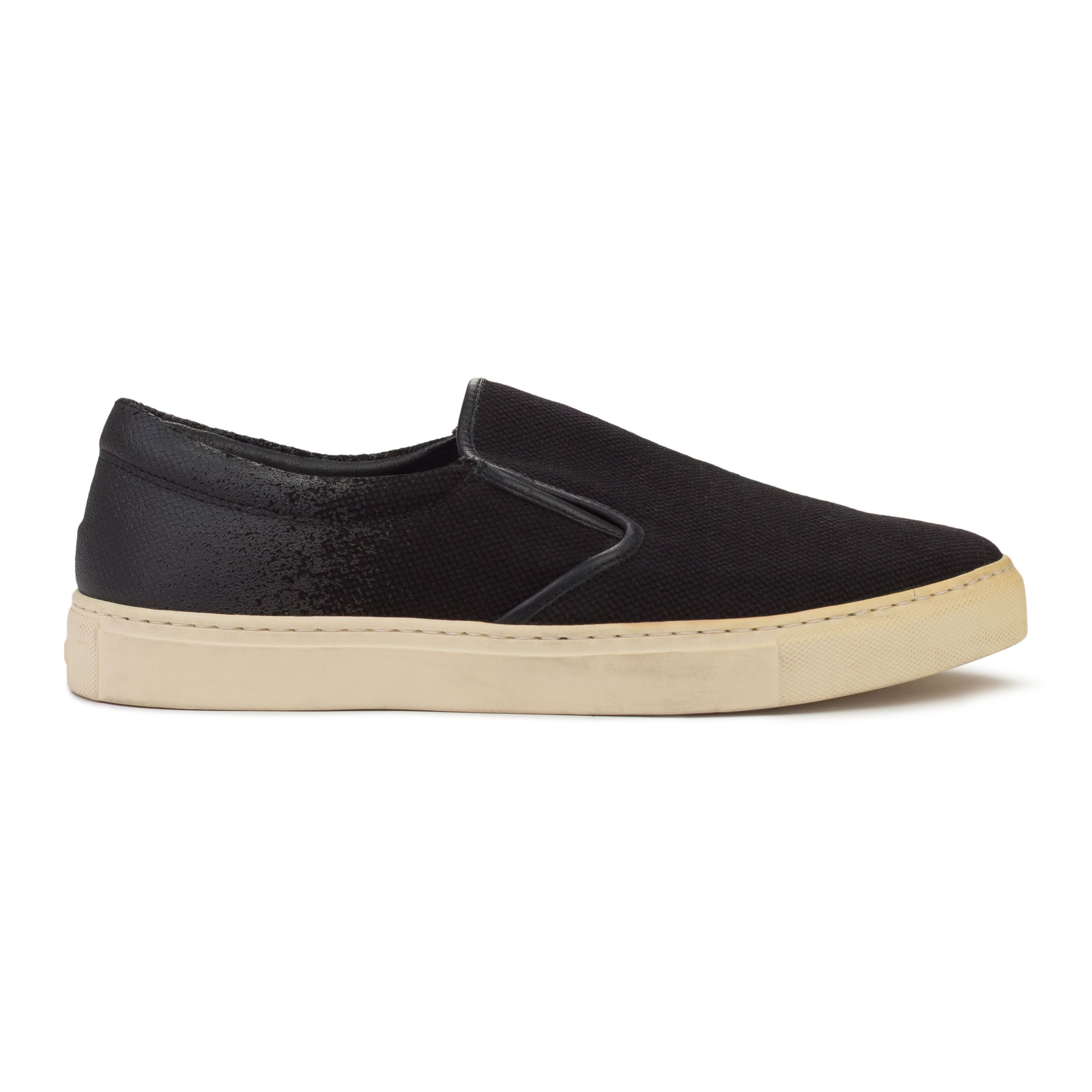 Ermenegildo Zegna NERO LEATHER PATCH HEEL SLIP-ON SIZE 10 Size US 10 / EU 43 - 1 Thumbnail