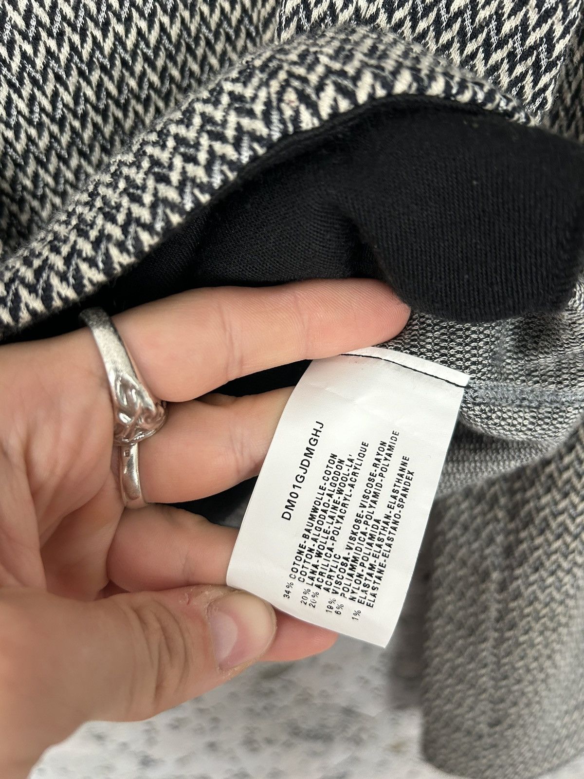Armani Collezioni Armani Callezioni 44 Black Grey Blazer Designer Luxury Size XL / US 12-14 / IT 48-50 - 6 Thumbnail
