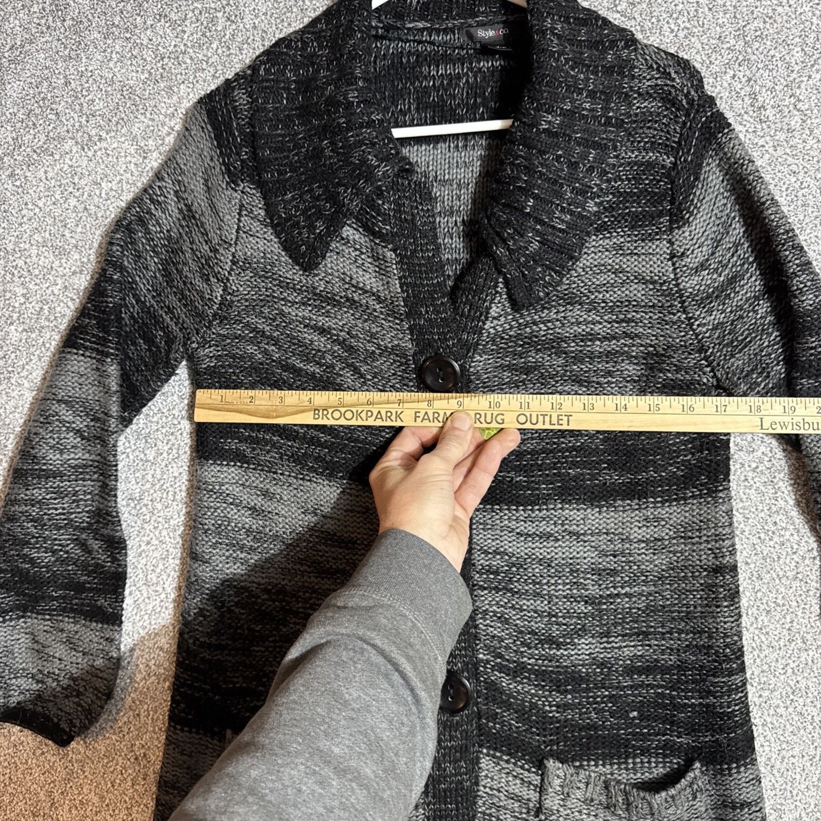 Other Lagenlook Knit Cardigan Sweater Womens M Witchy Grandpacore Size M / US 6-8 / IT 42-44 - 3 Thumbnail