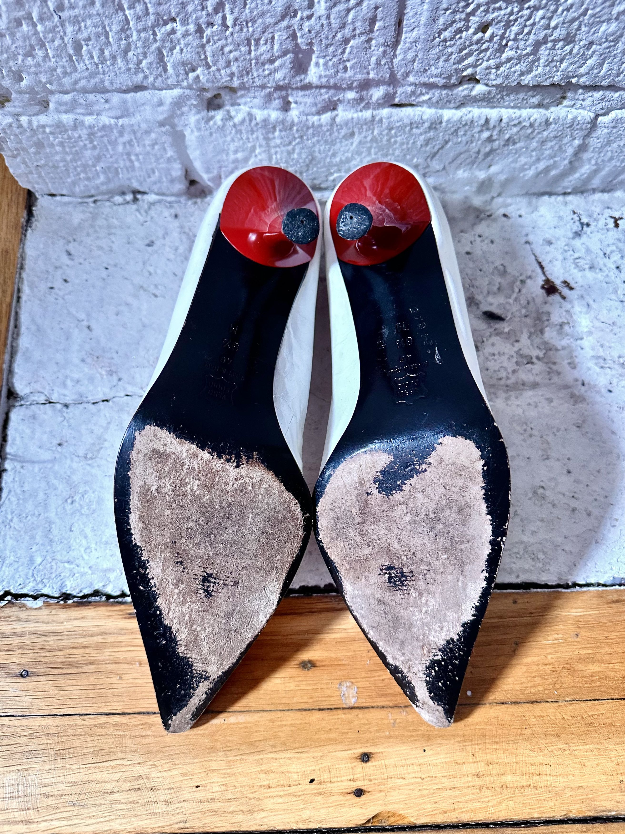 Vintage VIA SPIGA RED AND WHITE Y2K HEELS _ 8.5 Size US 8.5 / IT 38.5 - 12 Thumbnail