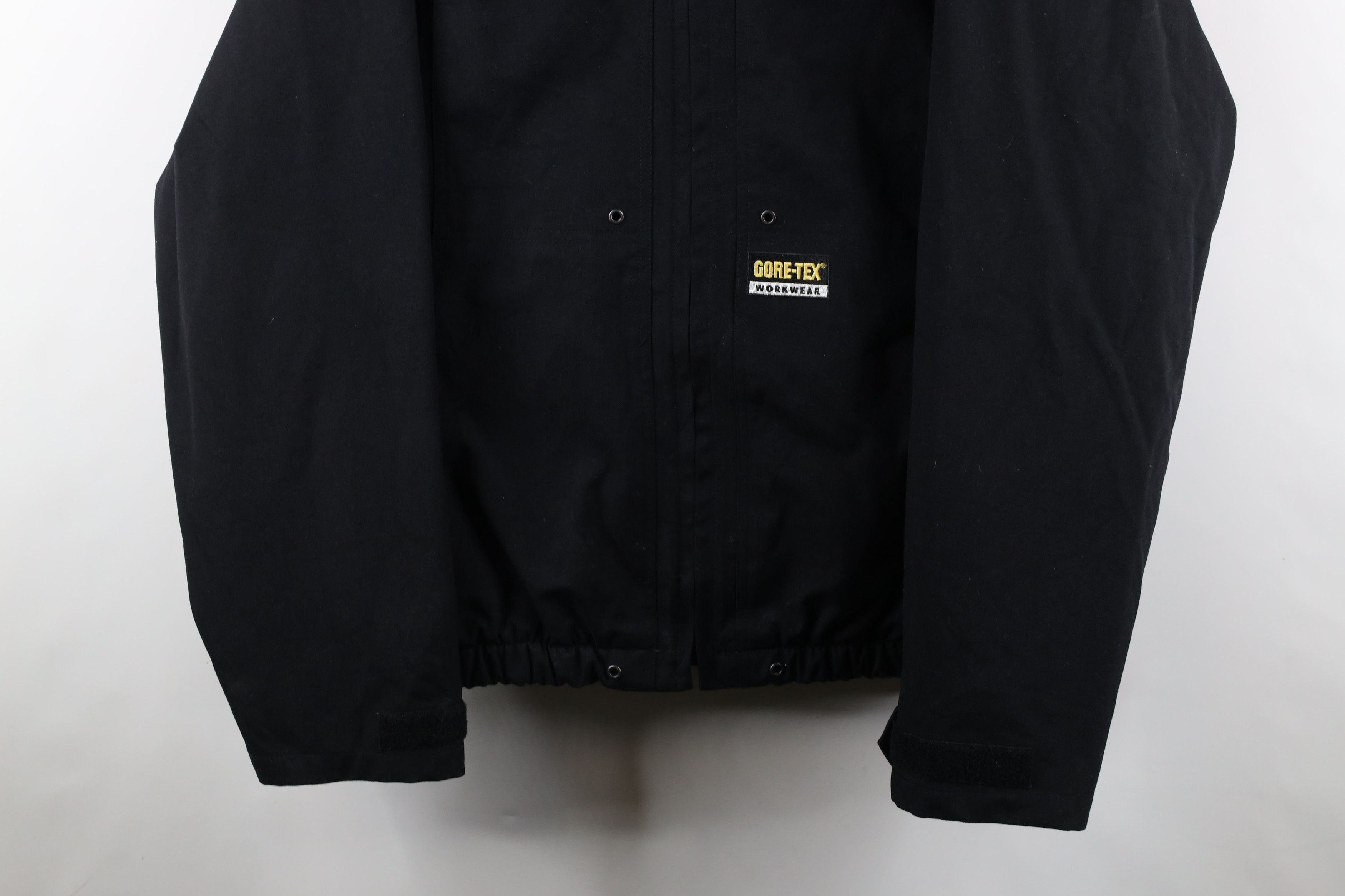 Goretex × Vintage Vintage 90s Goretex Workwear Waterproof Hooded Jacket Black Size US XL / EU 56 / 4 - 3 Thumbnail