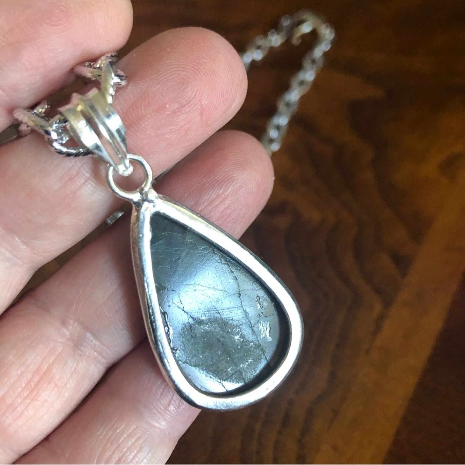 Handmade Handcrafted genuine labradorite raindrop 925 necklace Size ONE SIZE - 3 Thumbnail