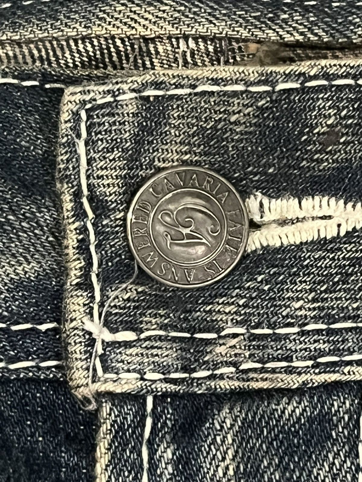 If Six Was Nine Vintage Japanese Brand Cavaria Distressed Whisker Flare Jean Size US 30 / EU 46 - 6 Thumbnail