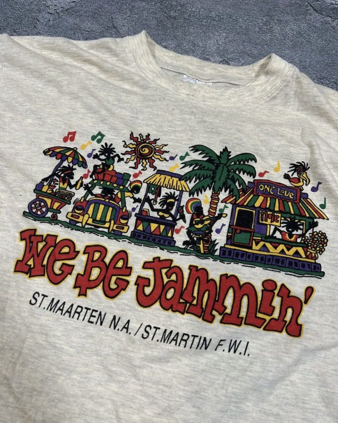 Vintage Vintage We Be Jammin’ St. Maarten / St. Martin T-Shirt Size US XL / EU 56 / 4 - 2 Thumbnail