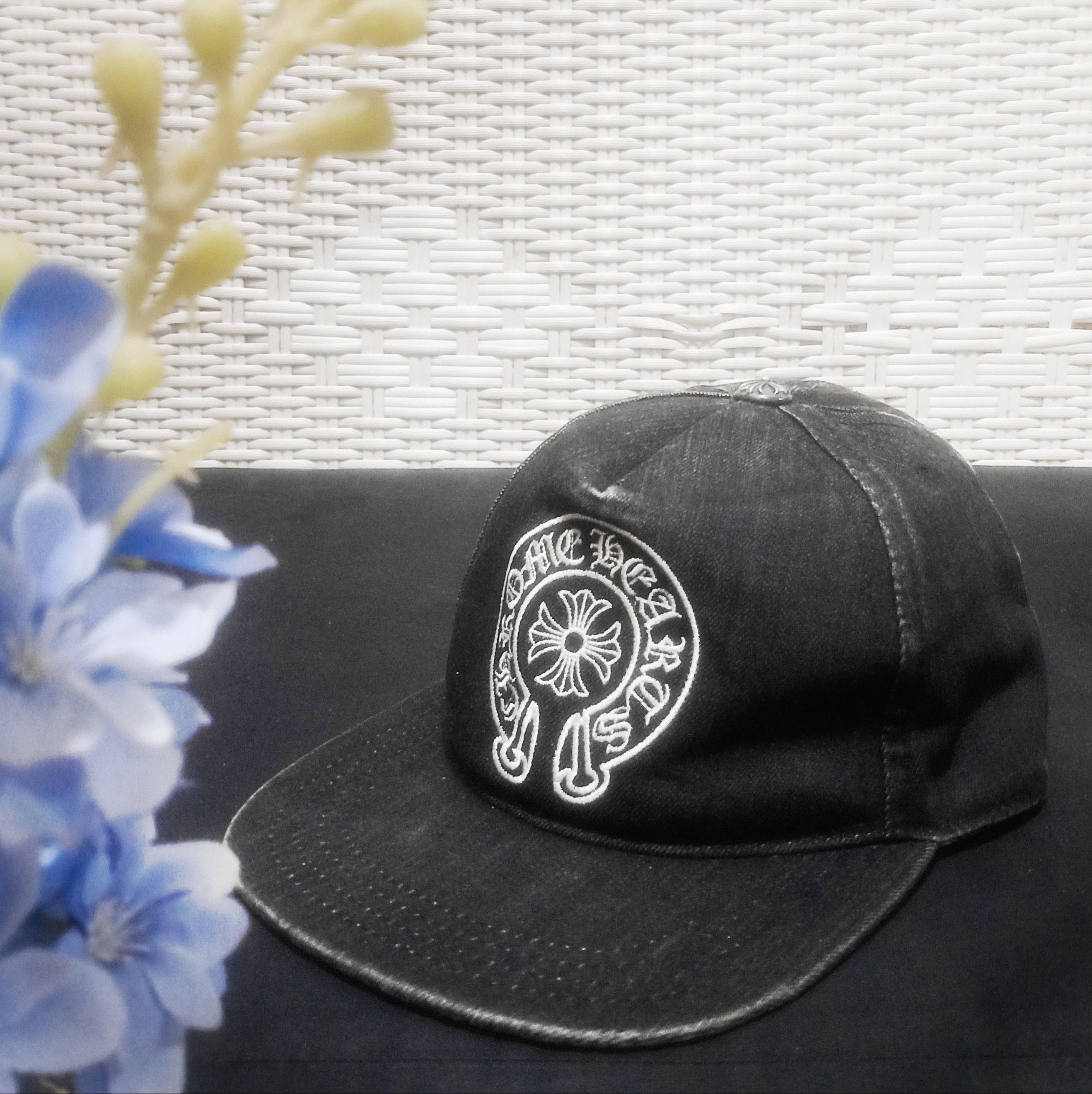 Chrome Hearts × Vintage Vintage 2000s Chrome Hearts Washed Denim Horseshoe Logo Size ONE SIZE - 1 Thumbnail
